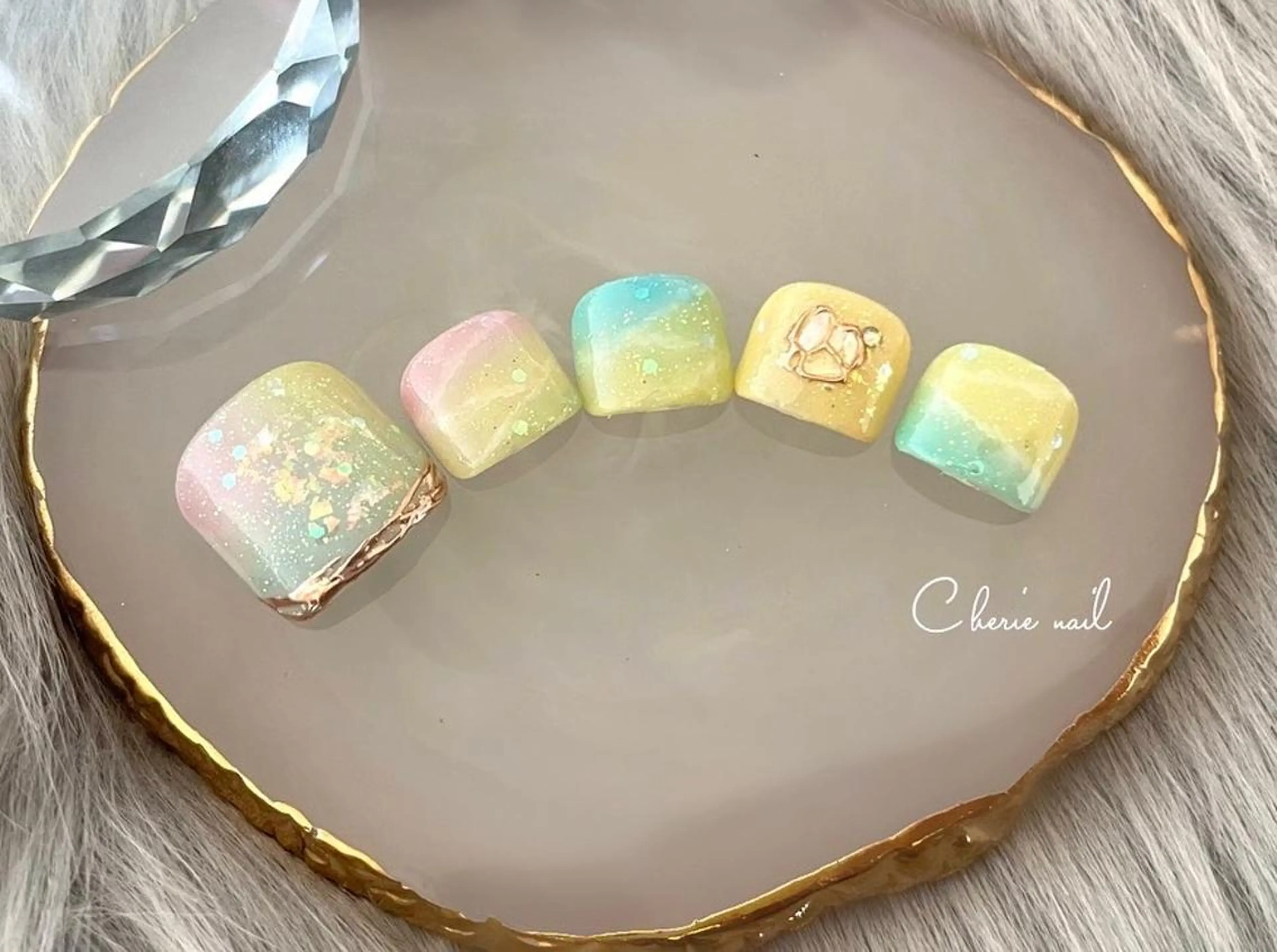 ネイル フットネイル フットネイル Cherienail yunaのネイルデザイン