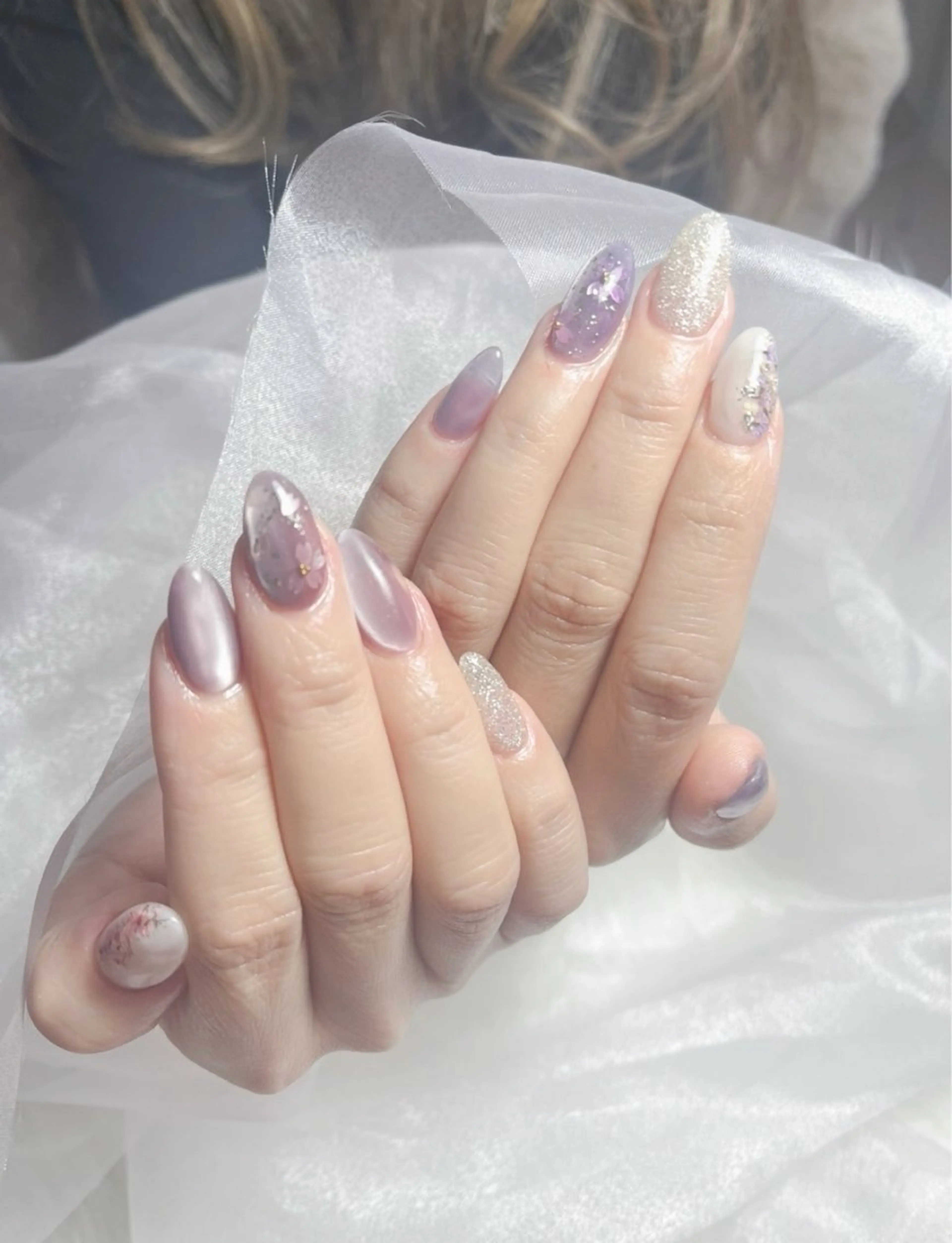 ネイル 桜ネイル プライベートサロン WhiteLightのネイルデザイン