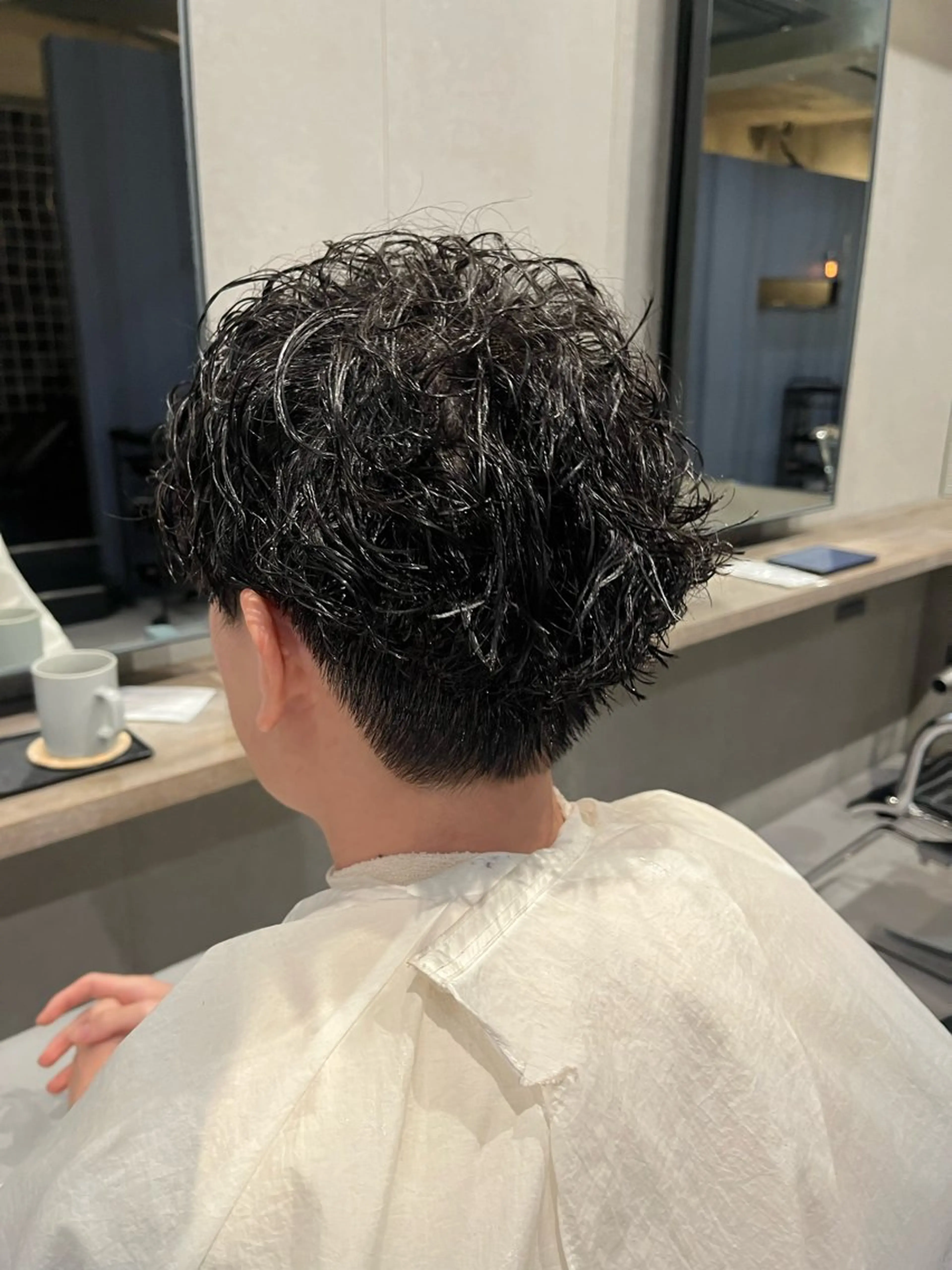 ショート パーマ メンズ 彩葉/ブリーチ/ カットモデル栄・伏見のヘアスタイル