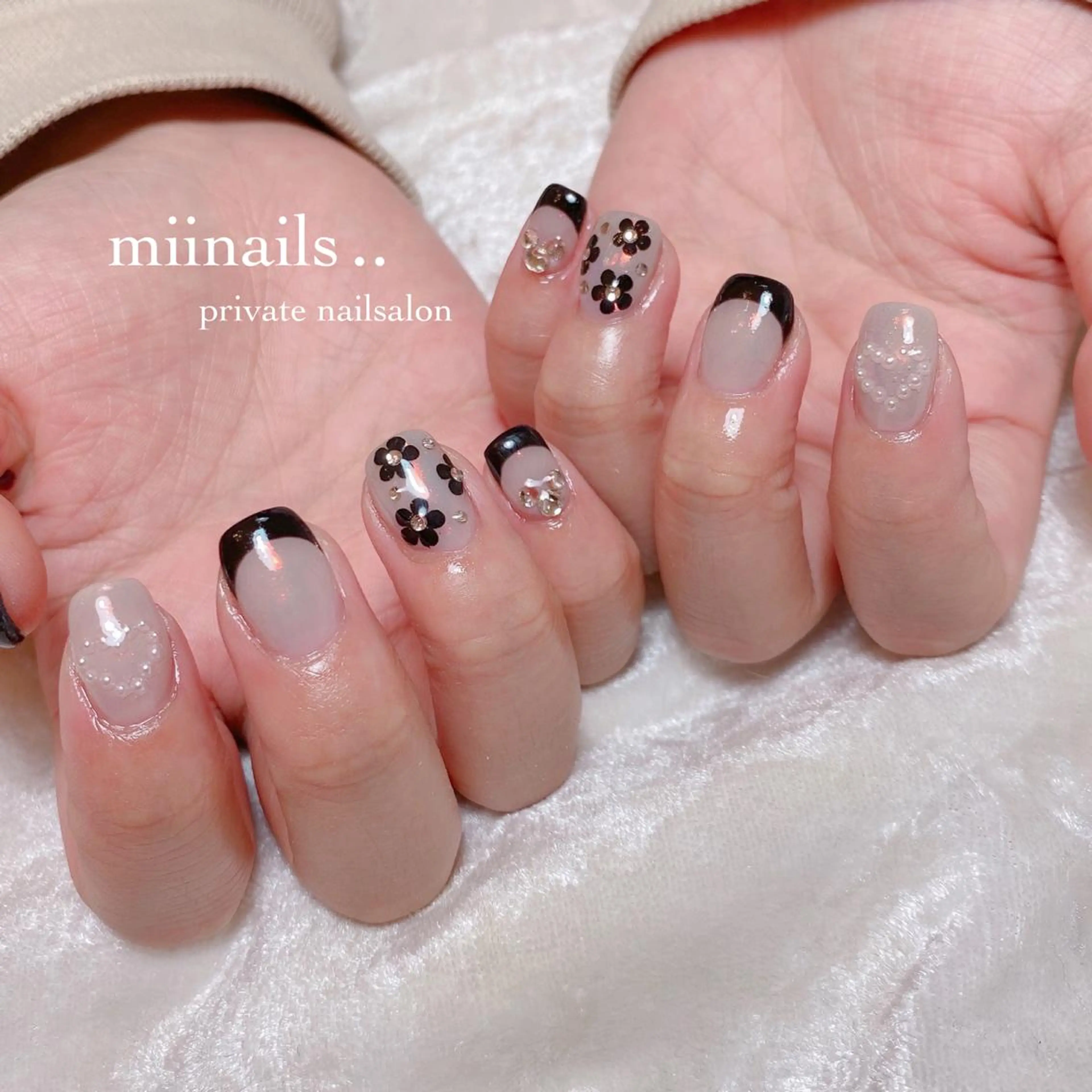 ネイル 韓国ネイル ワンホンネイル ハンドネイル nailsalon miinailsのネイルデザイン