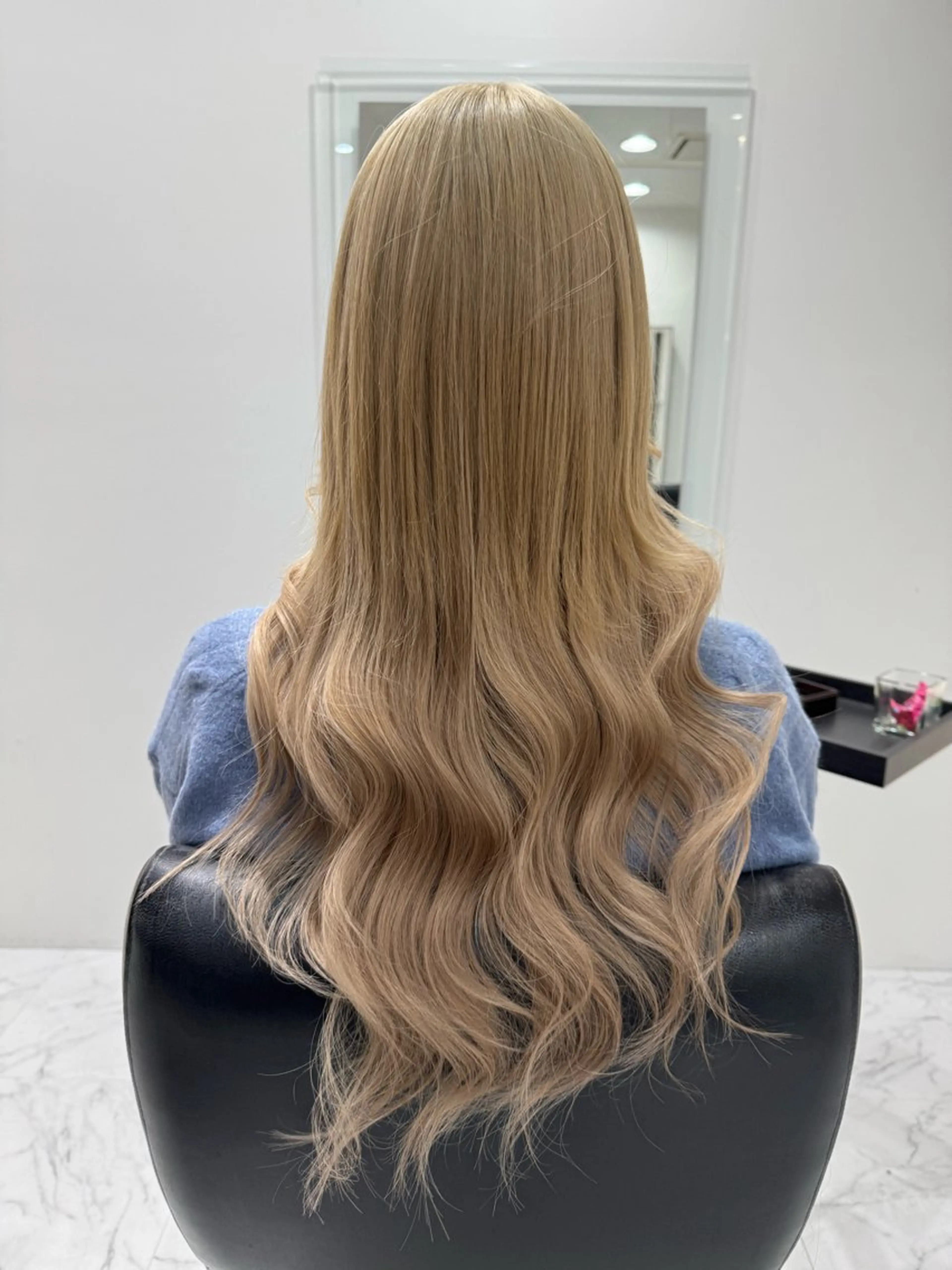 セミロング シールエクステ エクステ 韓国風ヘア 濱川響太レディース カットモデルのヘアスタイル