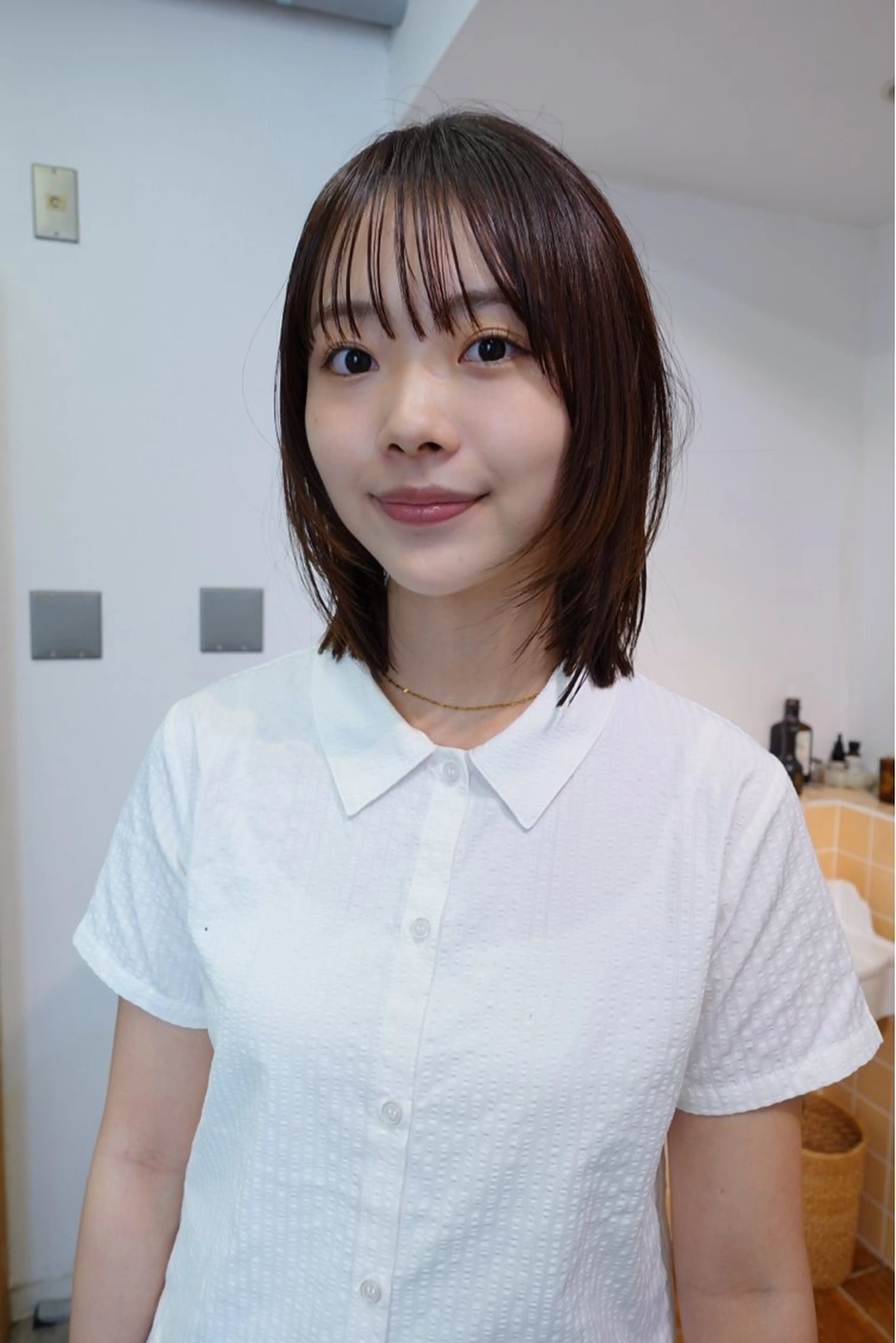 ミディアム カット sakura🌸 レイヤー/韓国ヘアのヘアスタイル