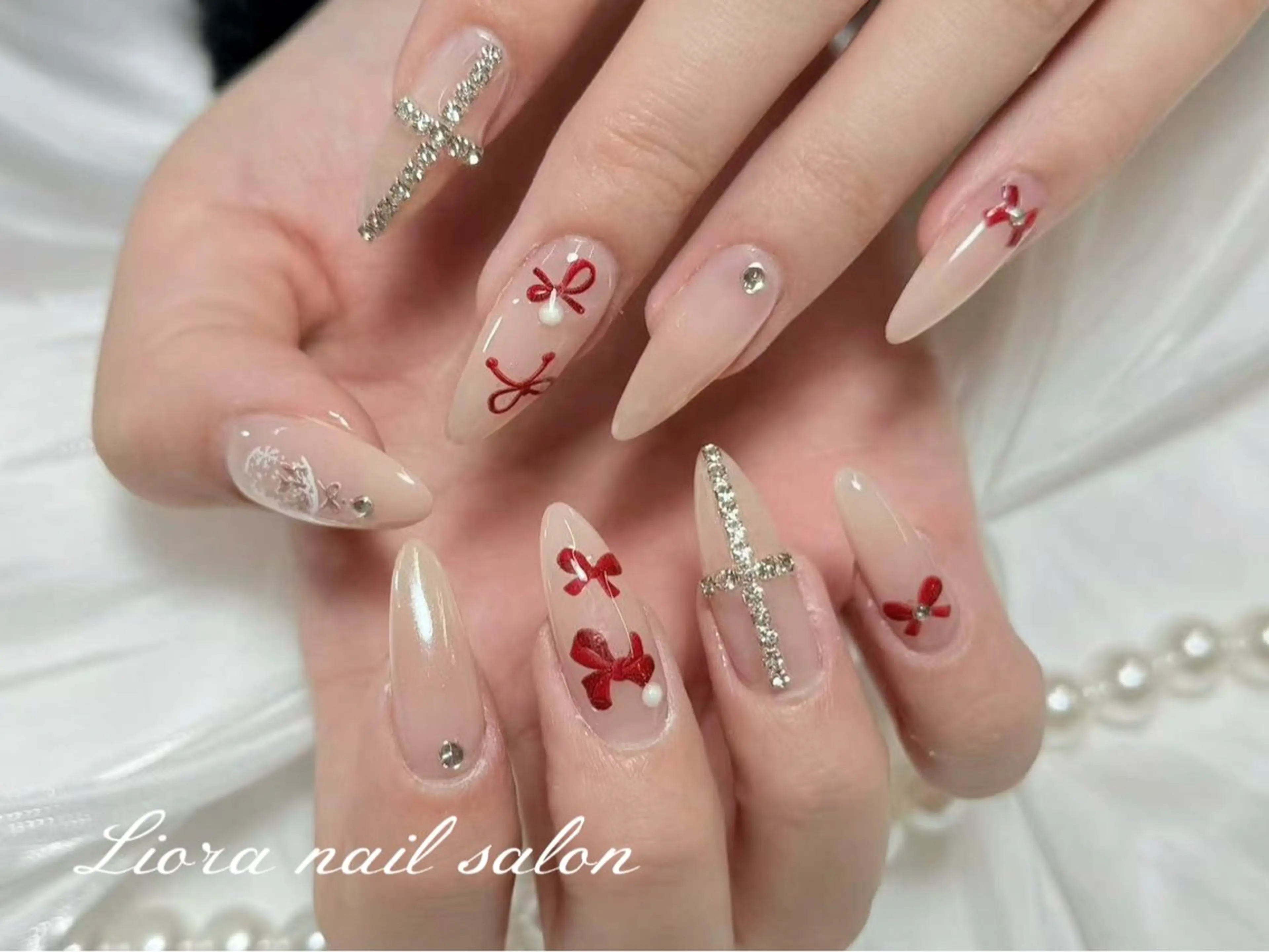 ネイル チークネイル フットネイル フレンチネイル ジェルネイル ガーリー ハンドネイル Liora nail スカルプ専門店のネイルデザイン
