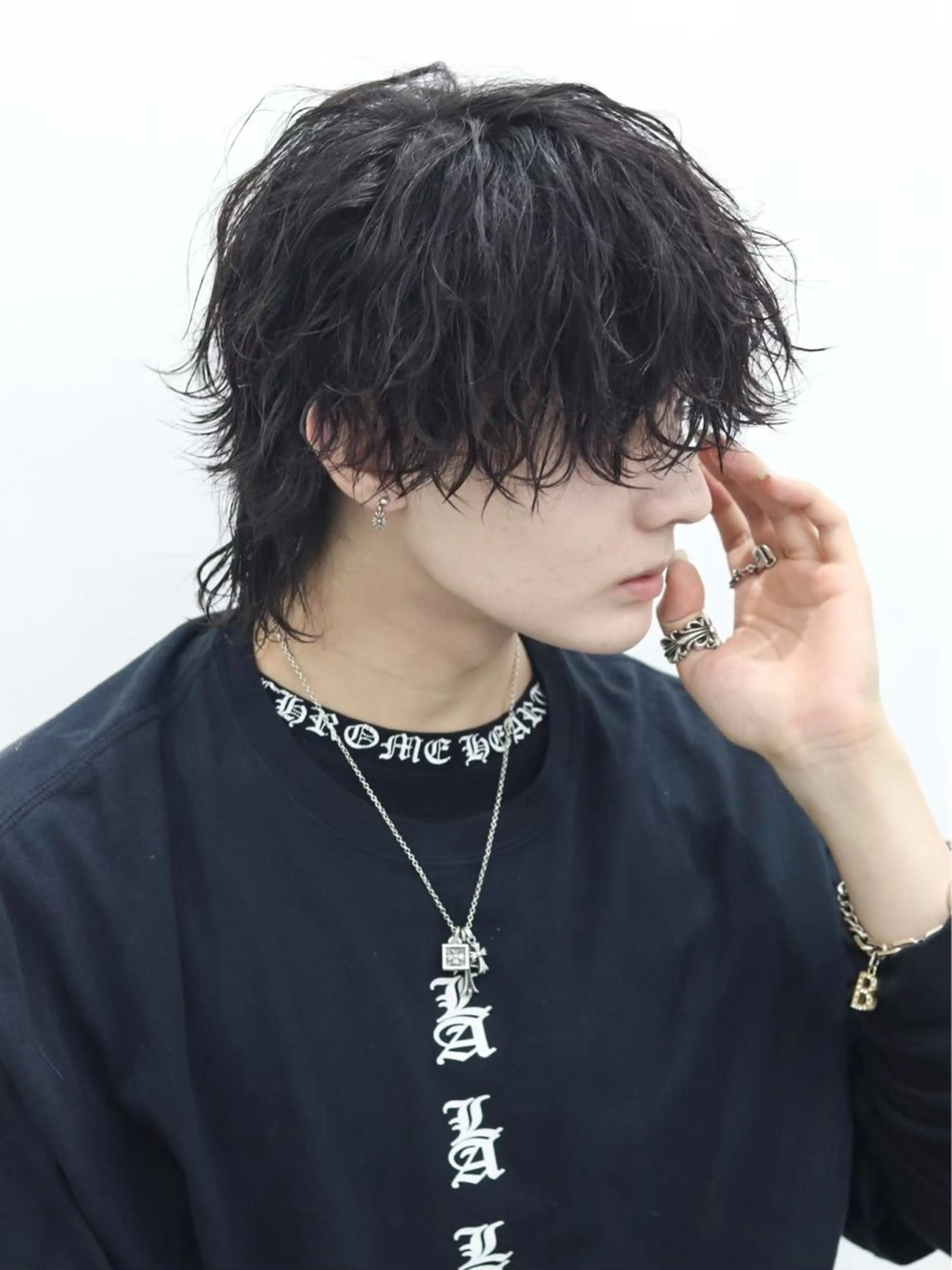 セミロング パーマ メンズ カット パーマ パーマ職人🔥/短髪 執行役員/YUTAのヘアスタイル