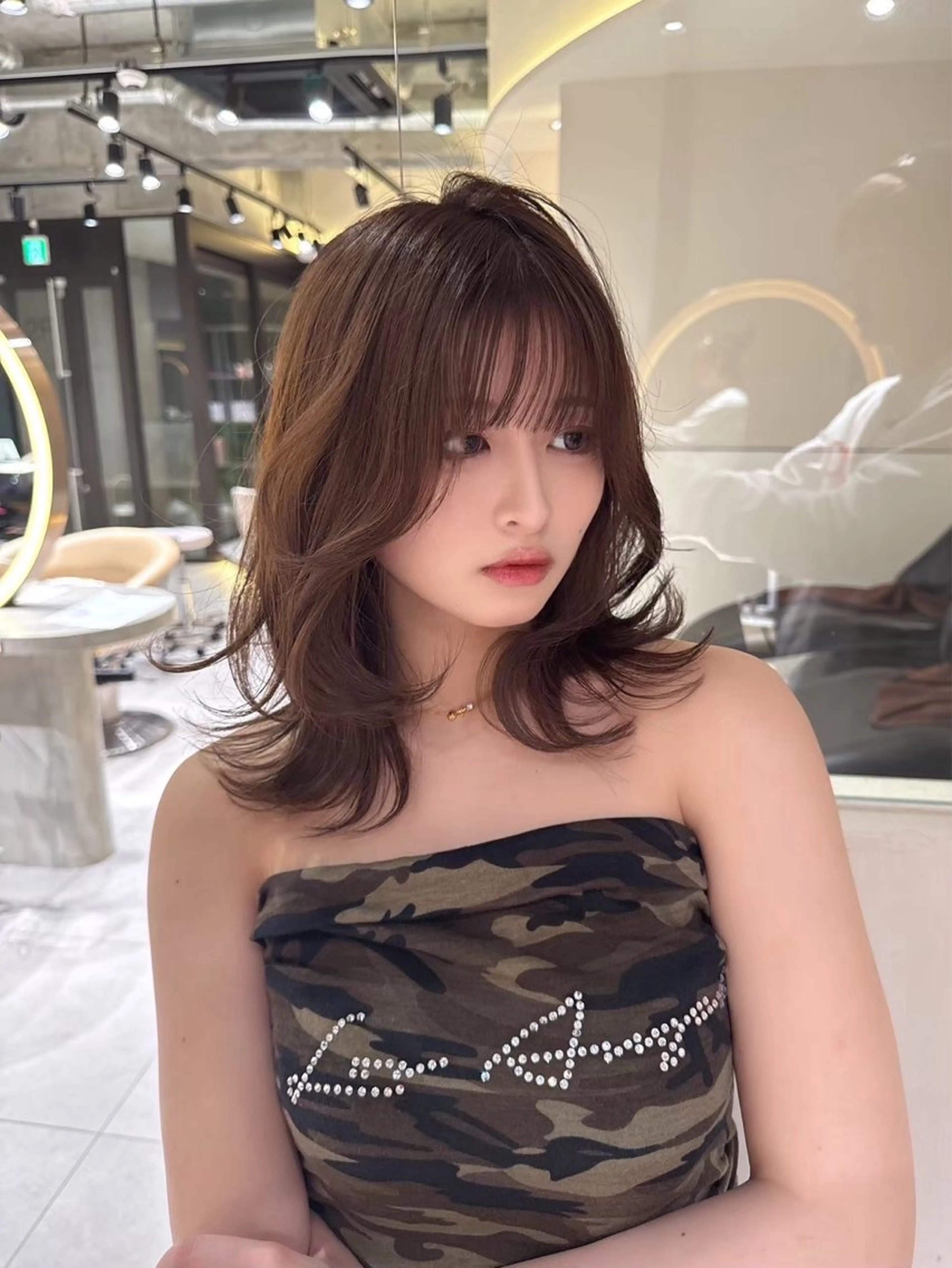 ミディアム カラー ANRI🎀 福岡美容師/韓国🎀のヘアスタイル