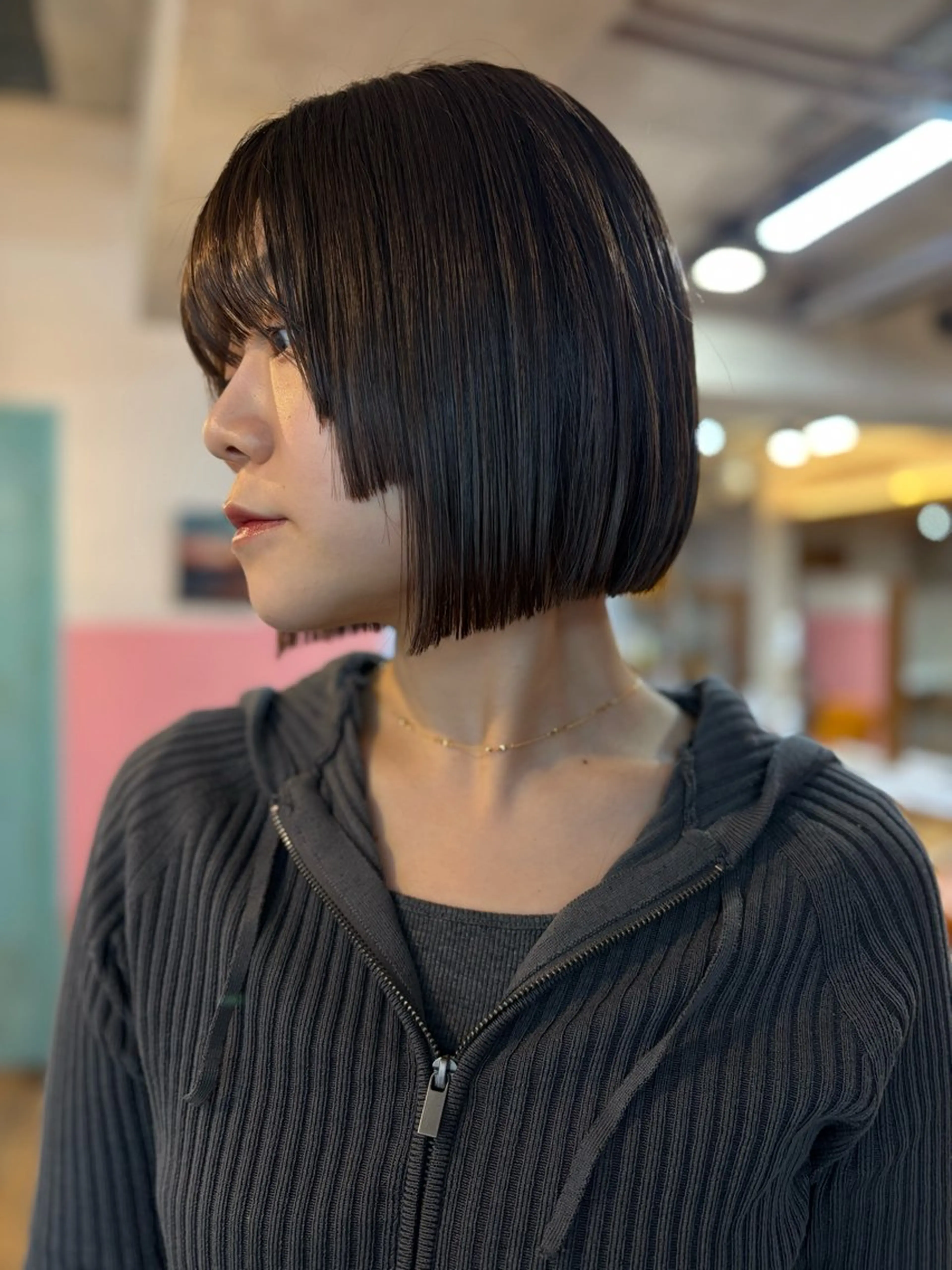 ミディアム カット ヘアカラー トリートメント ♥️ボブ/ブリーチ なしカラー/mahoのヘアスタイル