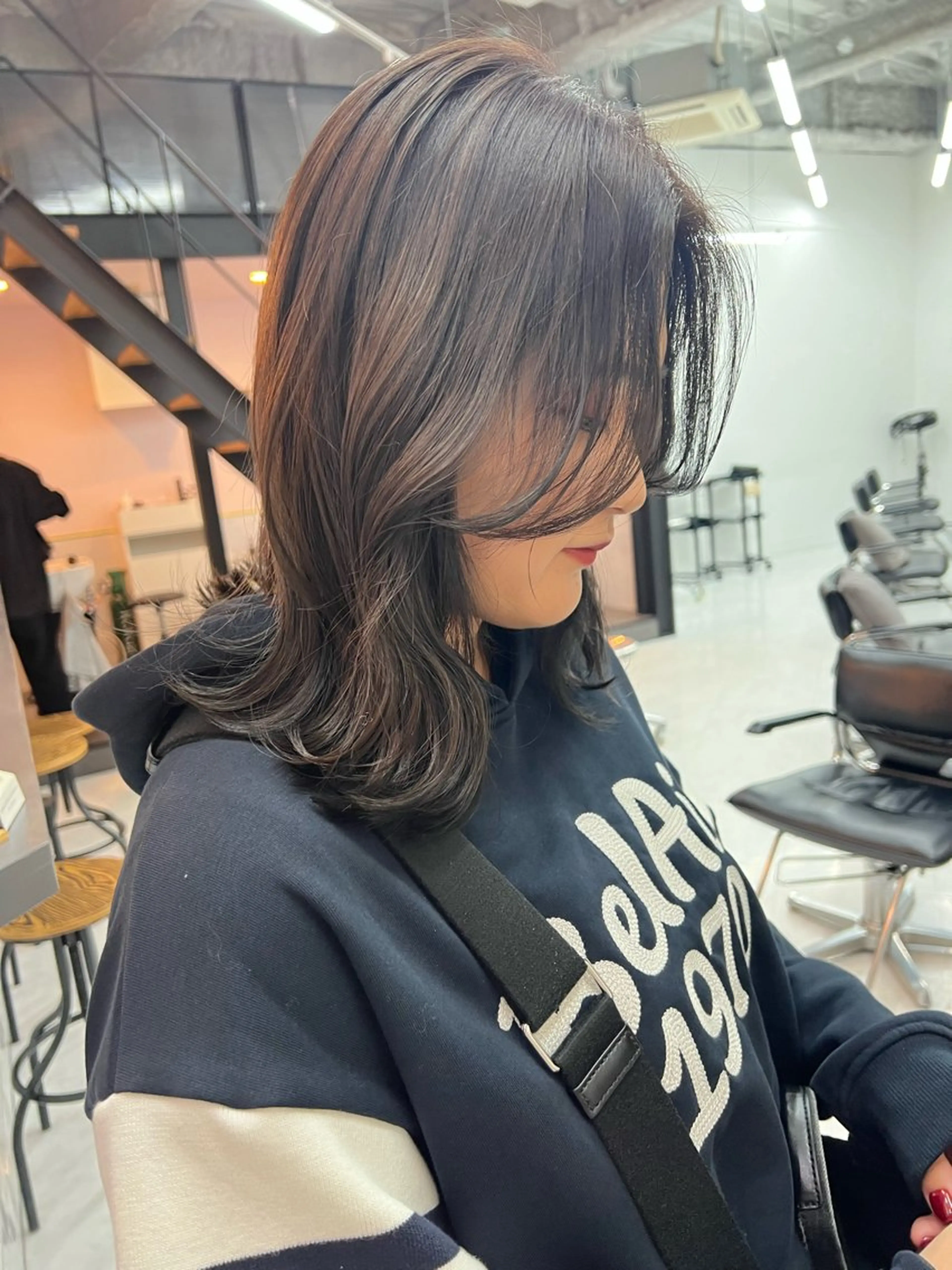 🍀4月ご新規様限定🍀前髪カット【韓国風フェイスレイヤー】+透明感カラー+トリートメント#韓国ヘア#似合わせヘアの写真