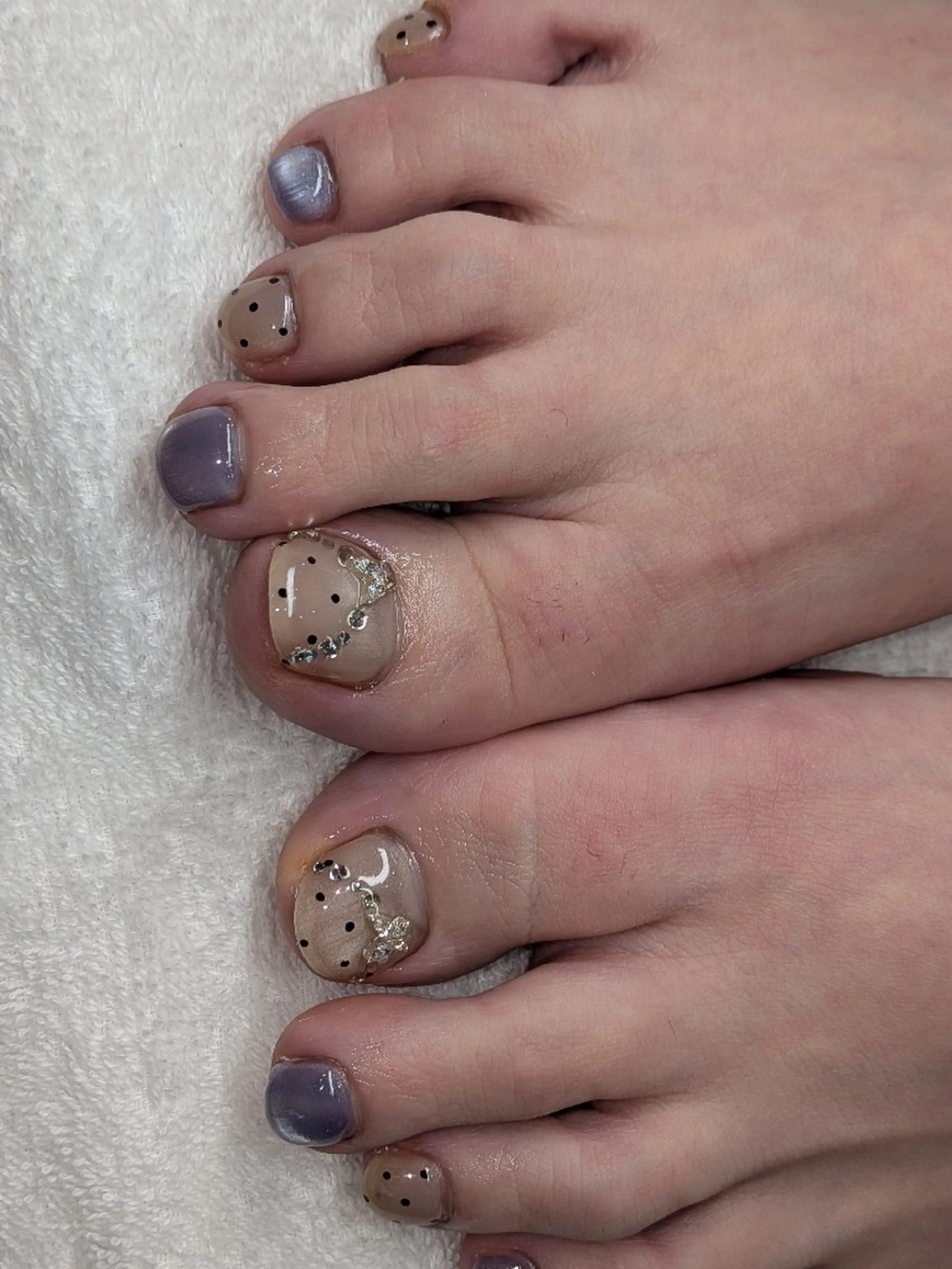 ネイル ドット フットネイル マグネットネイル 8andyu nail♡のネイルデザイン