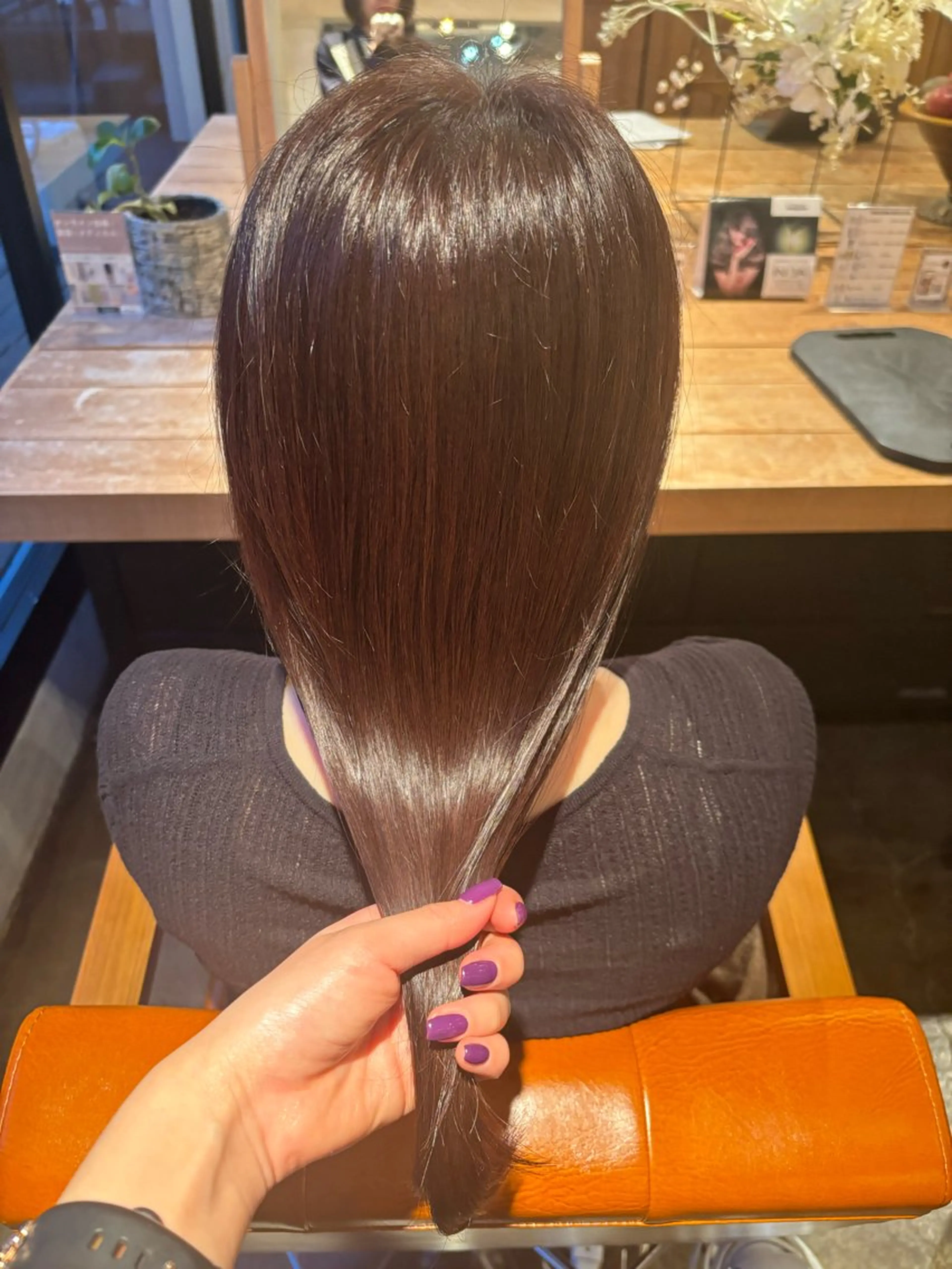 ロング カラー ブラウンカラー ラベンダーカラー 髪質改善 髪質改善カラー ブラウン🤎YUMEのヘアスタイル