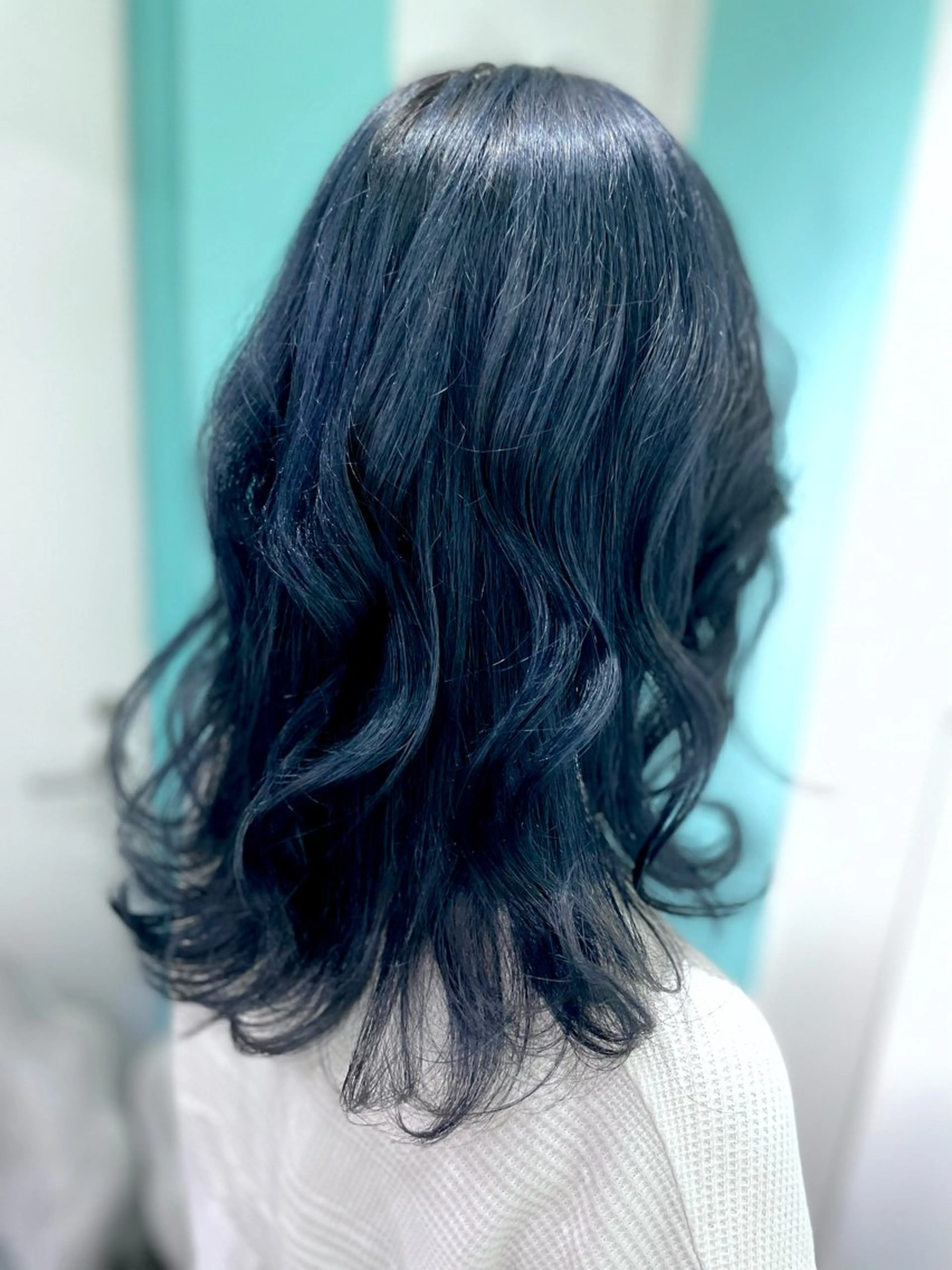セミロング ヘアカラー 原 千景のヘアスタイル