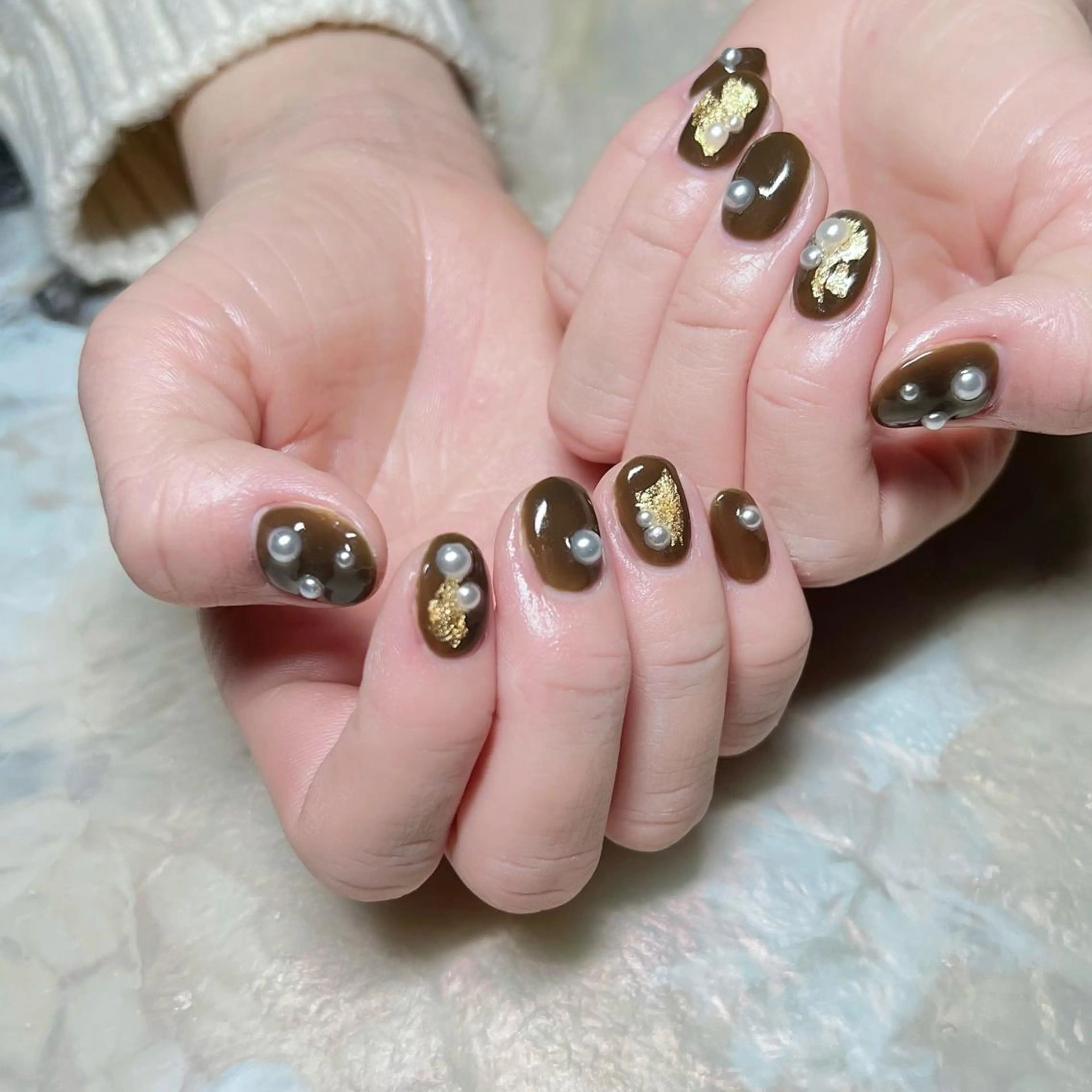 ネイル マグネットネイル ニュアンスネイル ショートネイル gemickle nailのネイルデザイン