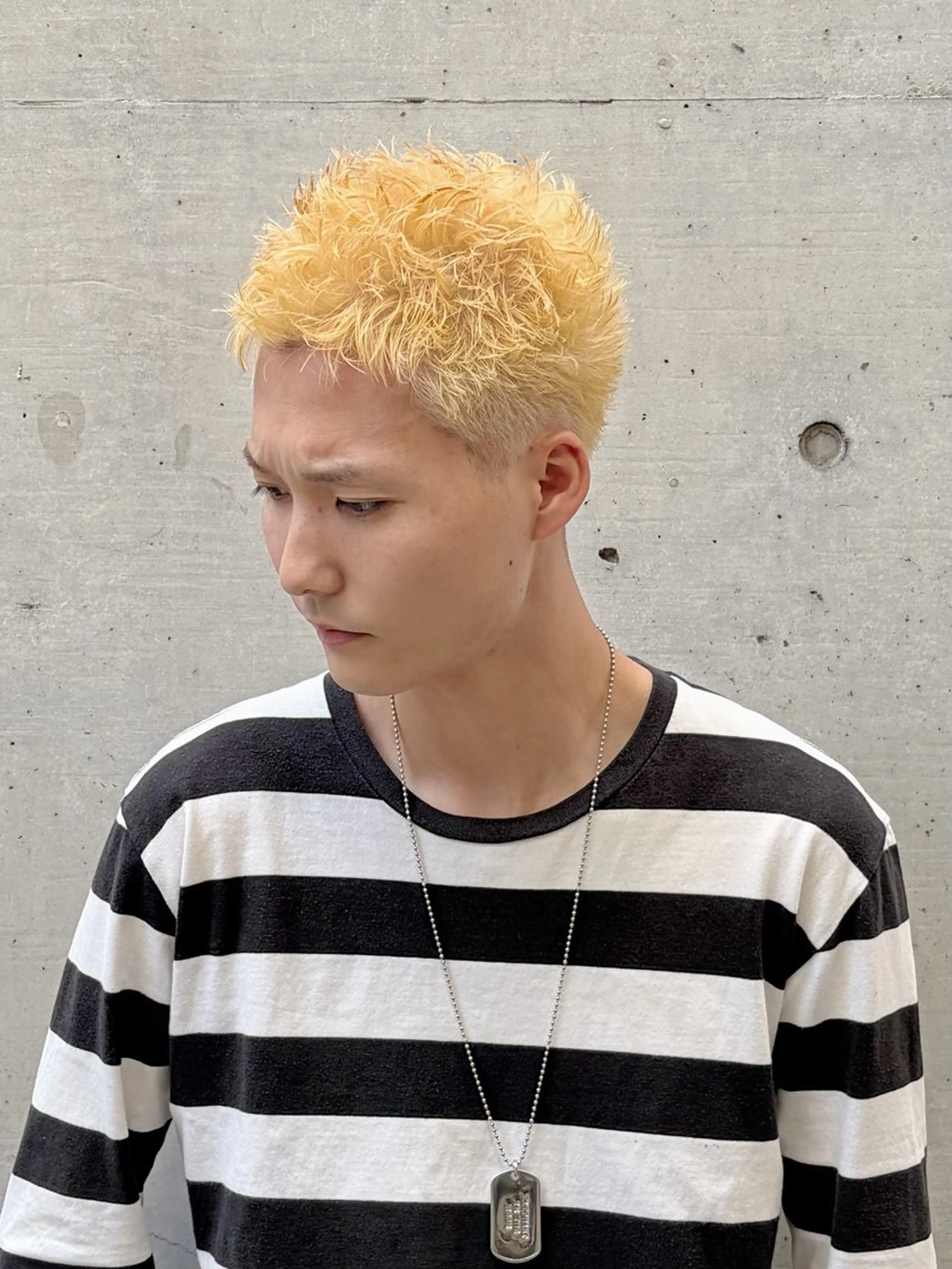 ショート カラー ブリーチ メンズ特化 メンズパーマ/怜哉のヘアスタイル