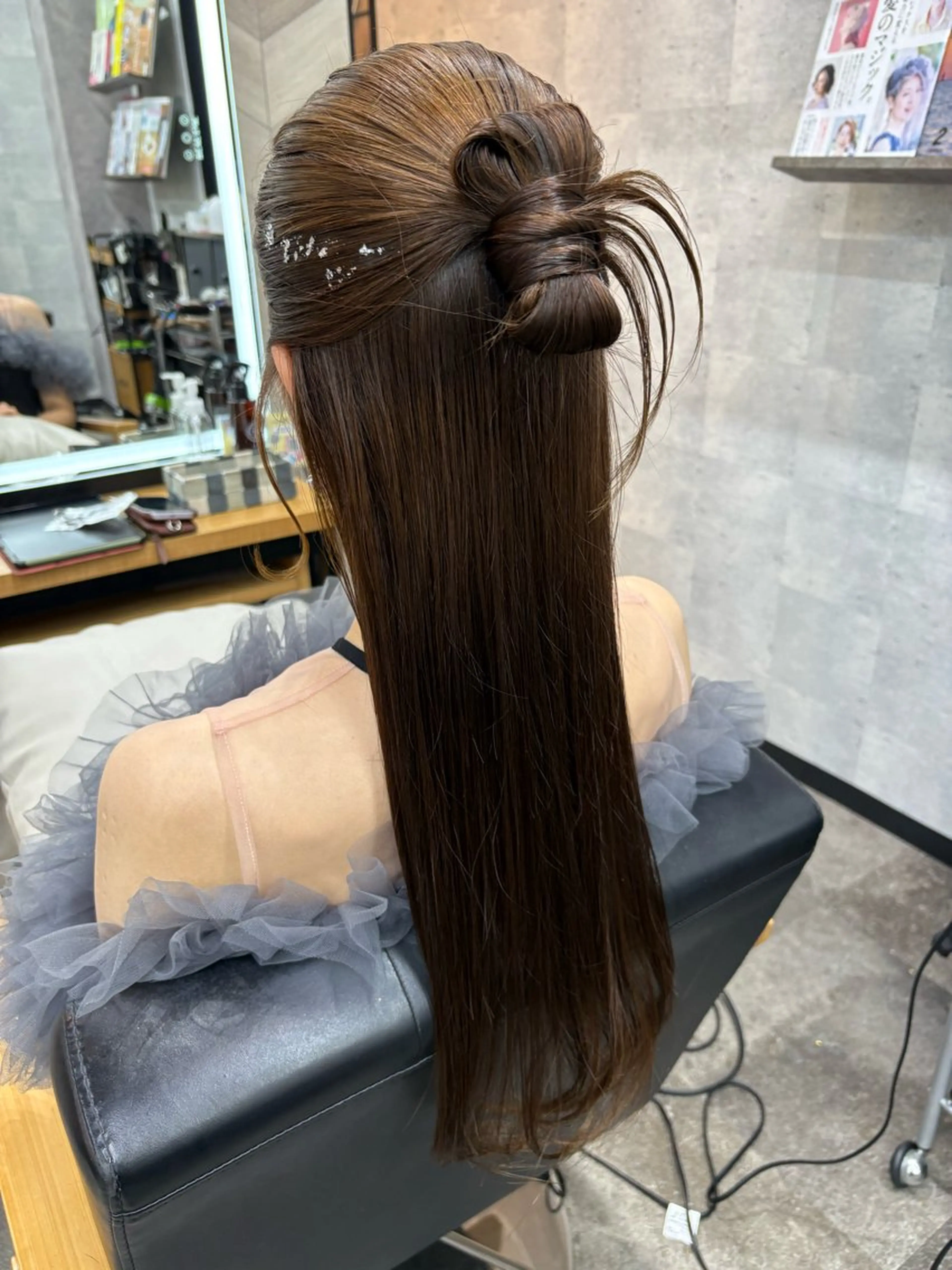 ロング ヘアアレンジ ハーフアップ ヘアセット SHANTi 飯塚 ヘアセット/髪質改善のヘアスタイル