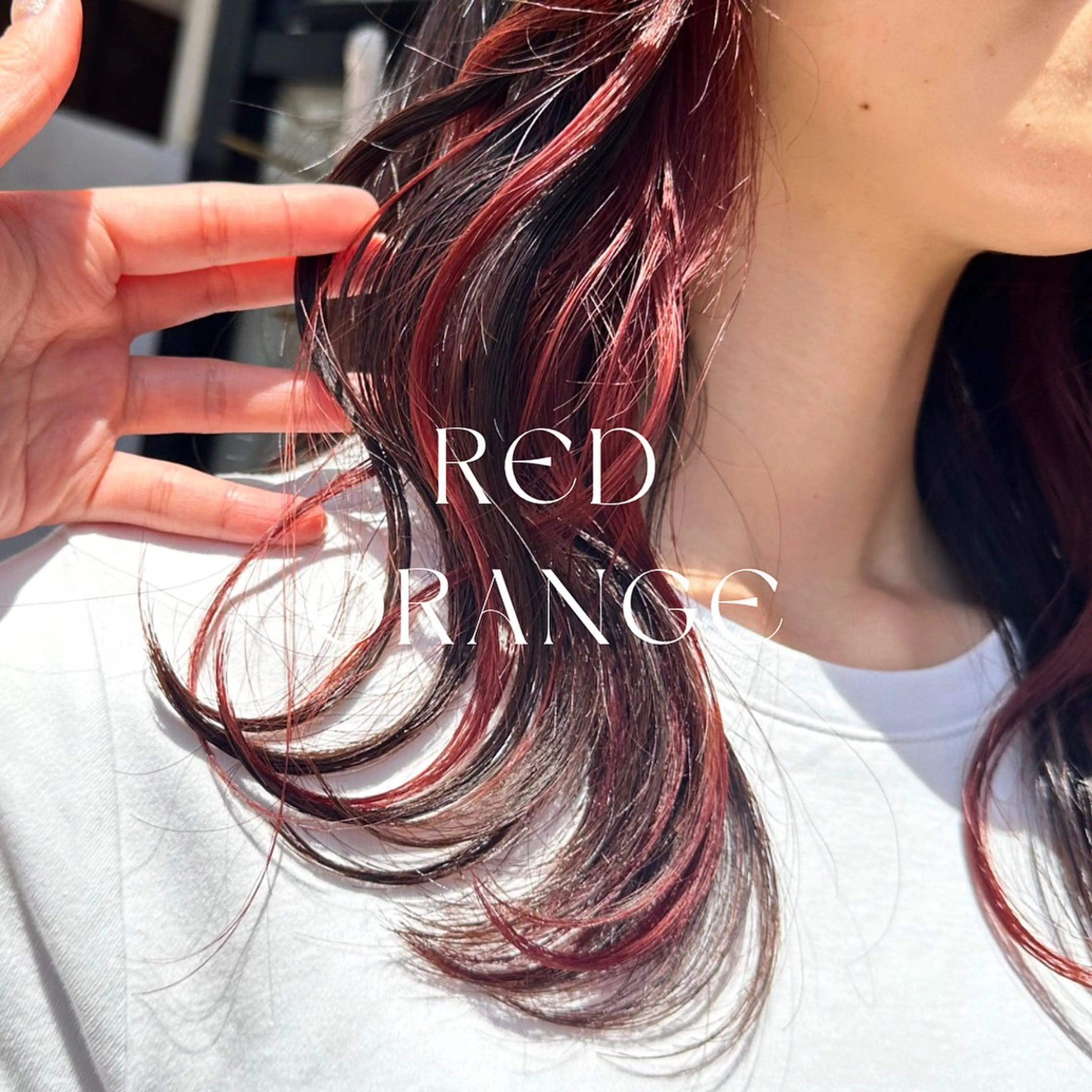 セミロング カラー ハイトーン/暖色/ 眉/メイク/Rinaのヘアスタイル