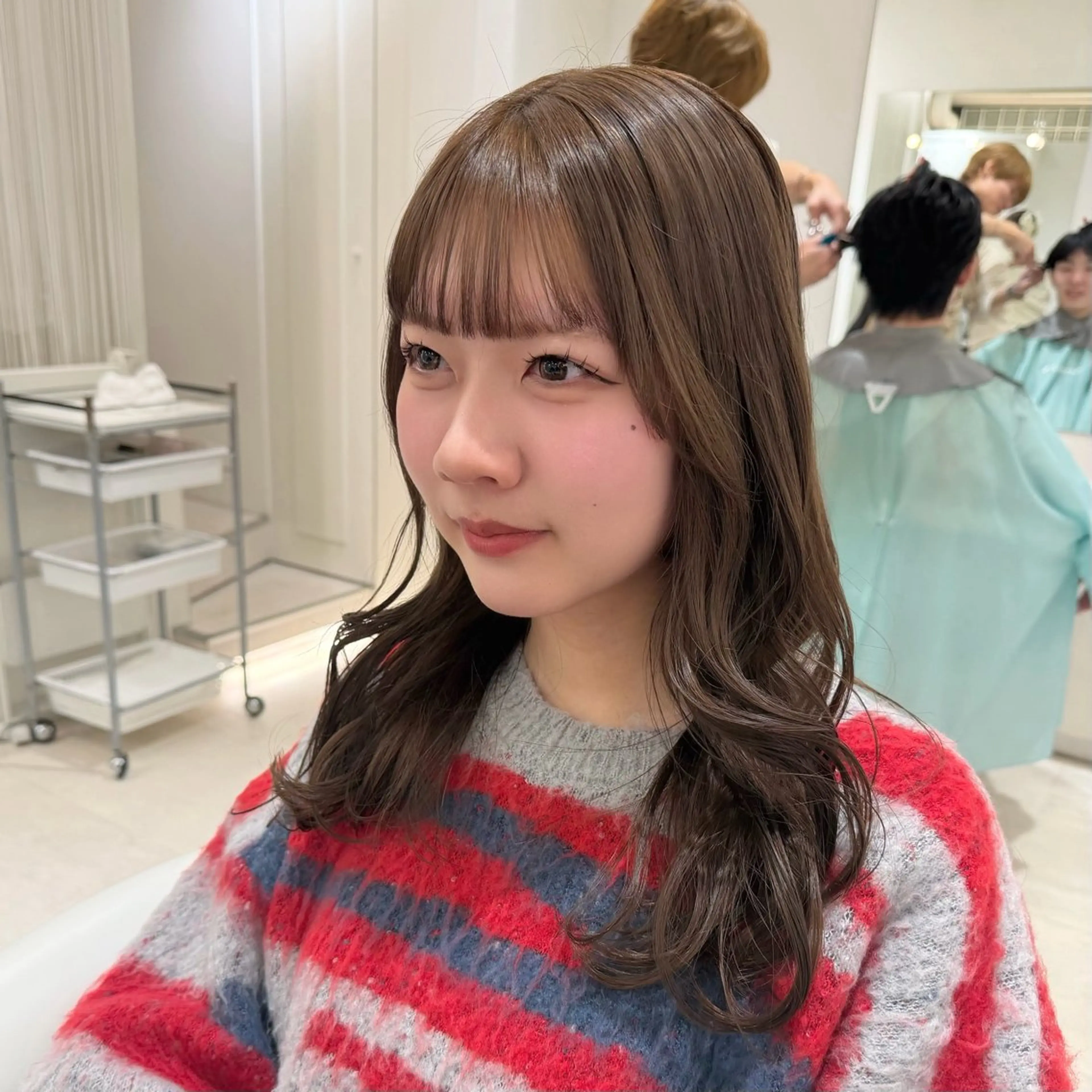 セミロング カラー カット ヘアカラー ParveMix 🩶🫧入江 香名のヘアスタイル