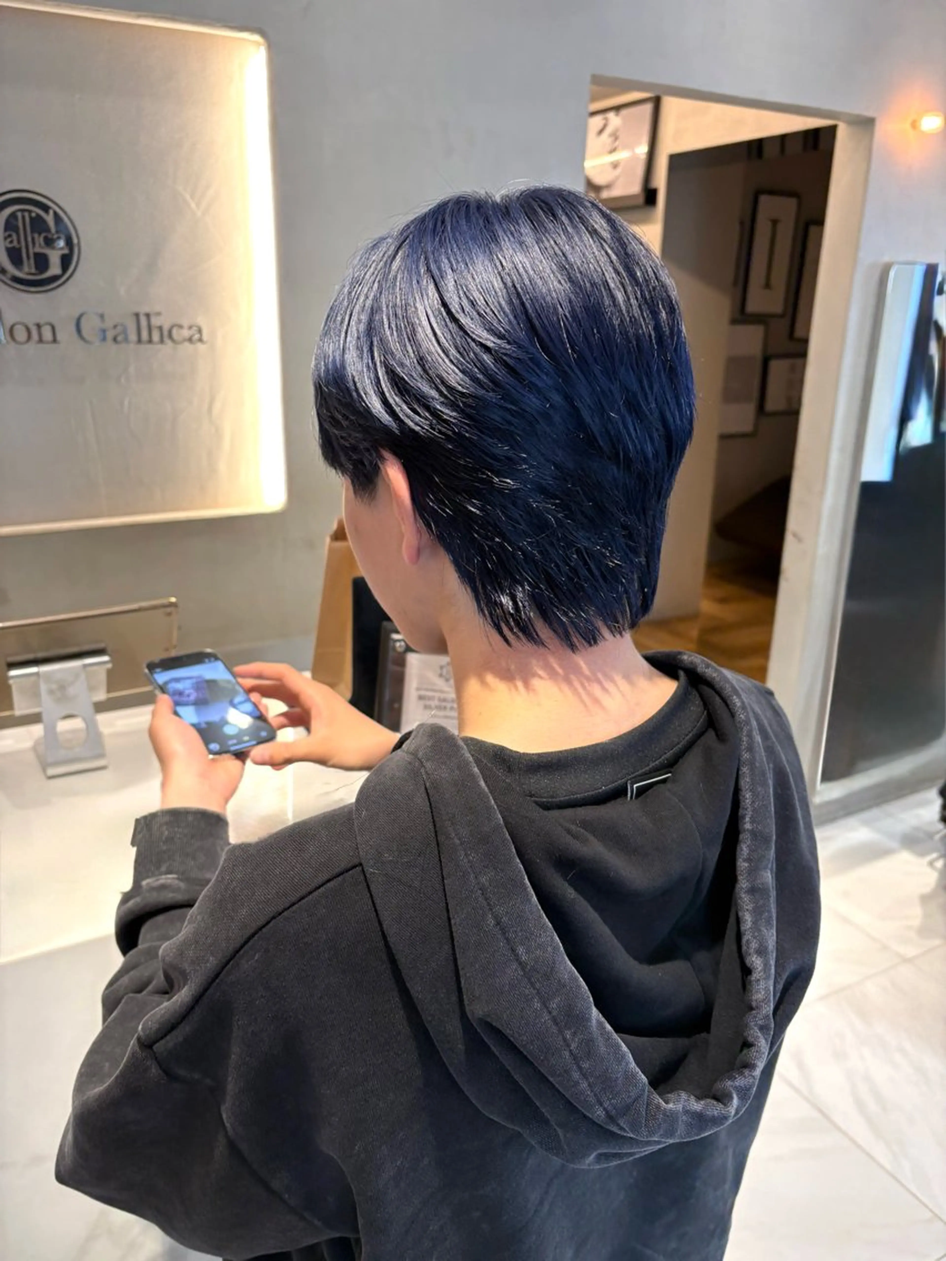 カラー メンズ ブルーカラー ネイビーカラー カット ヘアカラー トリートメント ヘアセット 垢抜け/レイヤー /艶カラー🪼風香のヘアスタイル