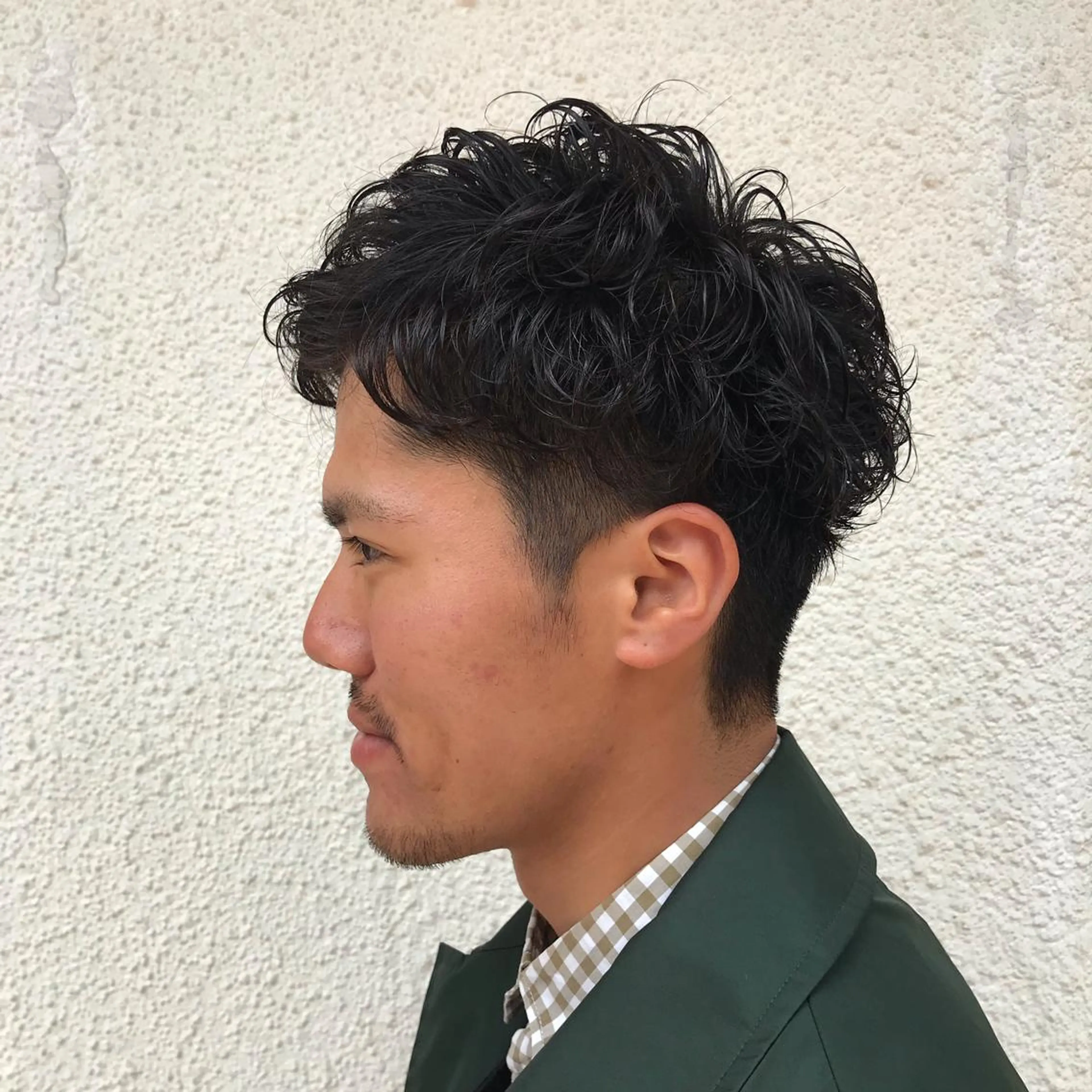 ショート カラー パーマ メンズ メンズパーマ ショートヘア ニュアンスパーマ/ レイヤー/茶屋町のヘアスタイル