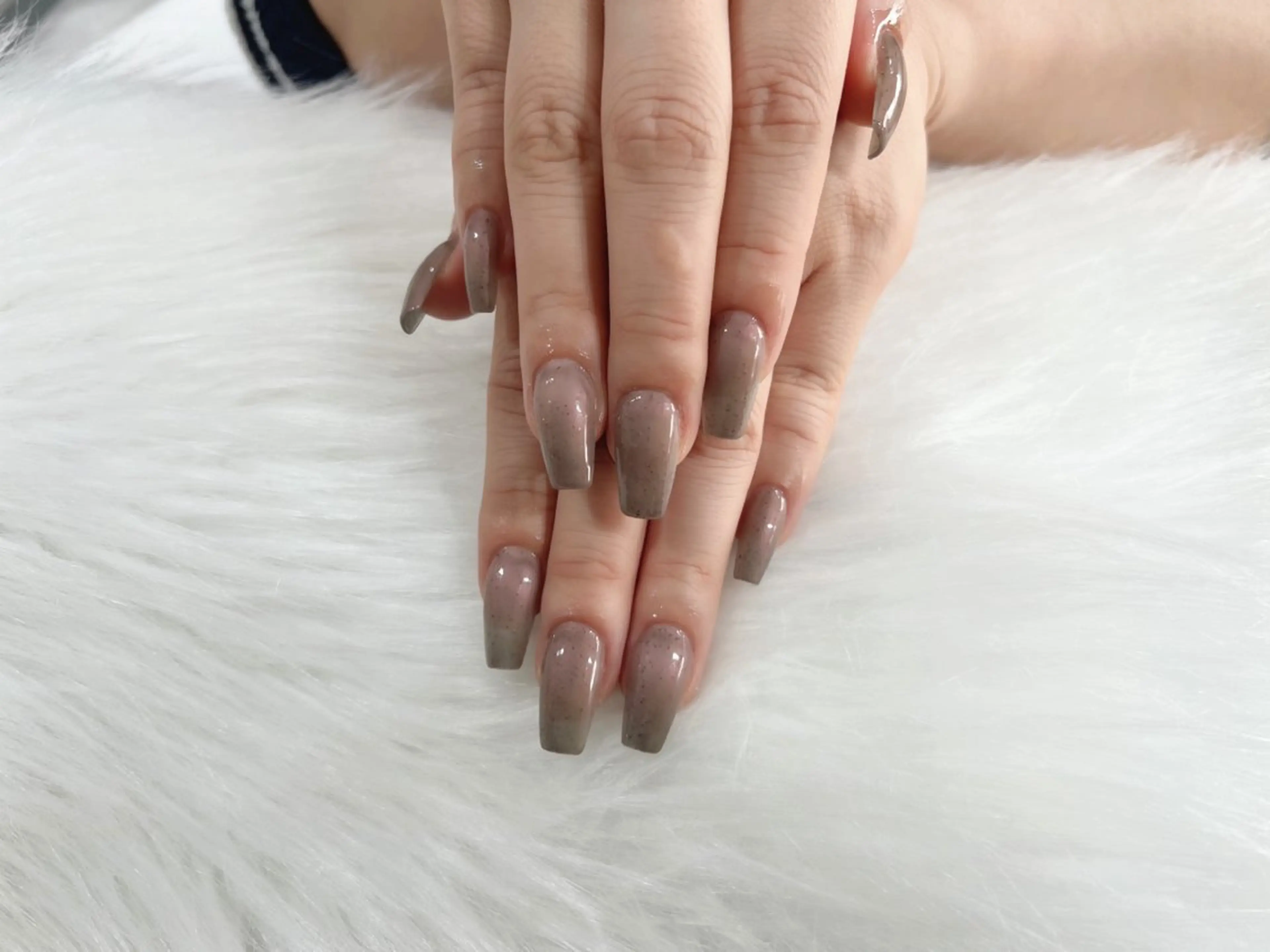 ネイル 長さ出し ワンカラーネイル LisBlanc ATSUKOのネイルデザイン