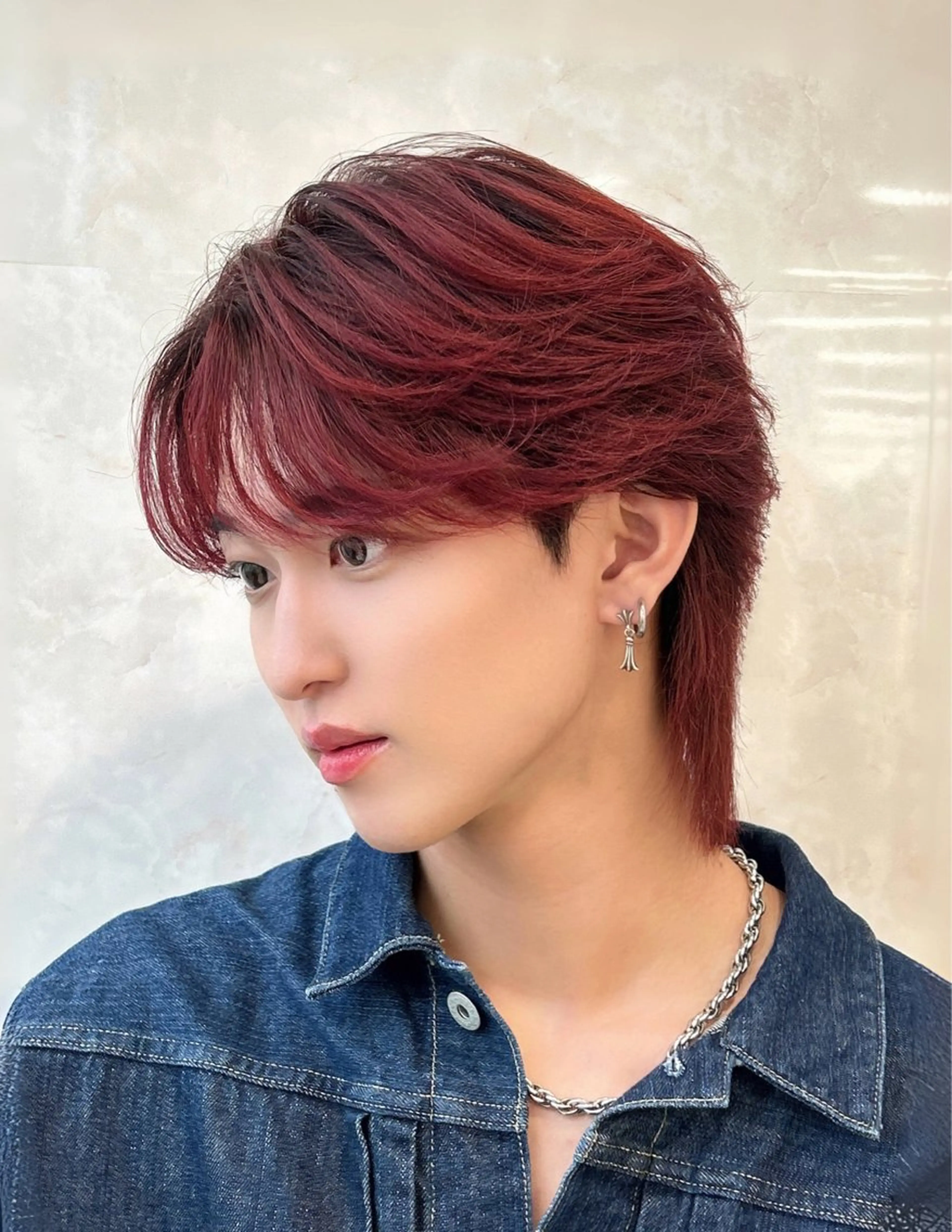 メンズ センターパート メンズウルフカット ウルフカット レイヤー/韓国風ヘア /倉又大知のヘアスタイル