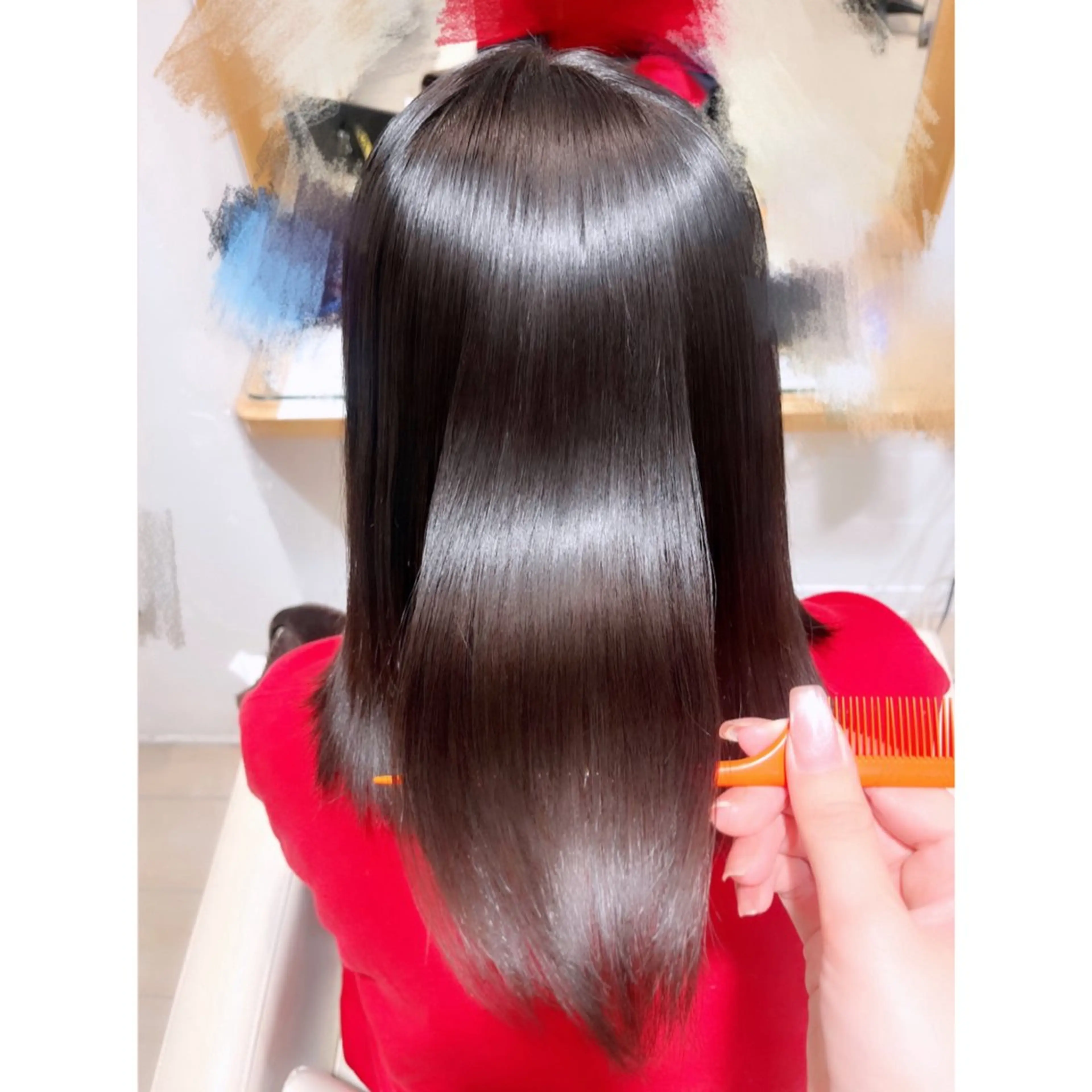 ロング 縮毛矯正 松森 小夏のヘアスタイル