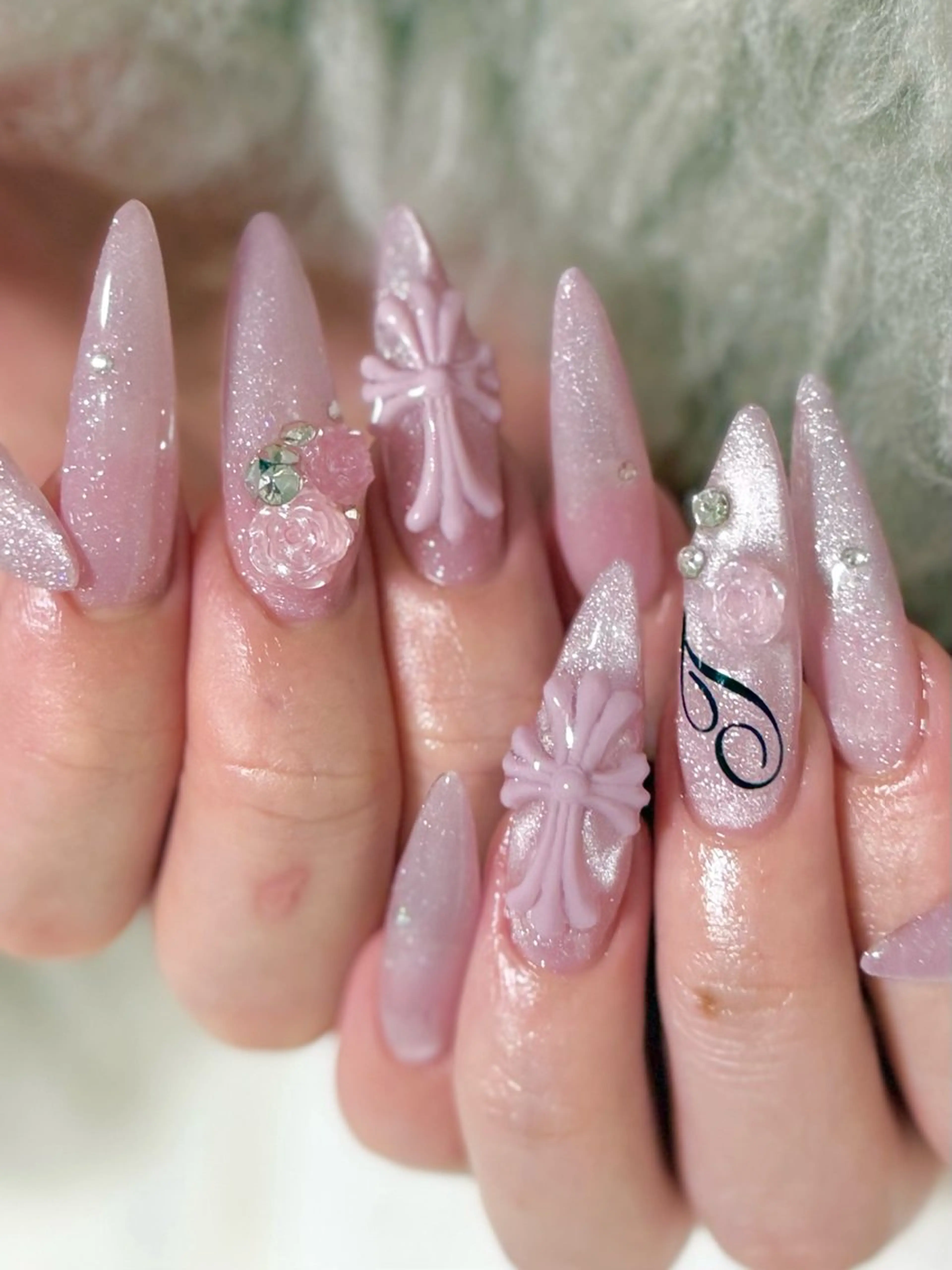 ネイル 韓国ネイル ワンホンネイル ハンドネイル alien girl所属・byul nails ビョルネイルのネイルデザイン