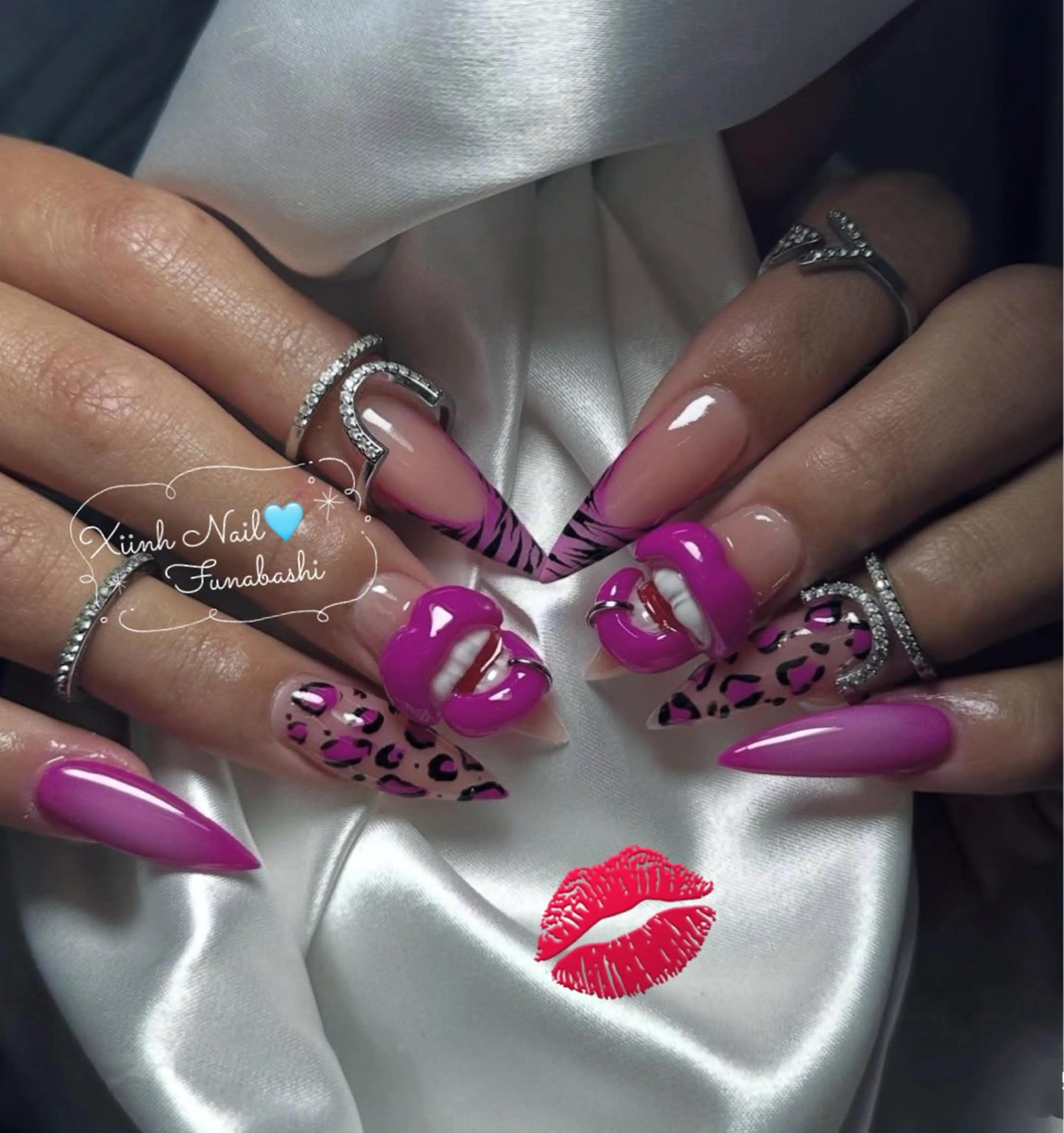 ネイル チークネイル 桜ネイル 長さ出し フットネイル ジェルネイル ハンドネイル XIINH NAIL SALONのネイルデザイン