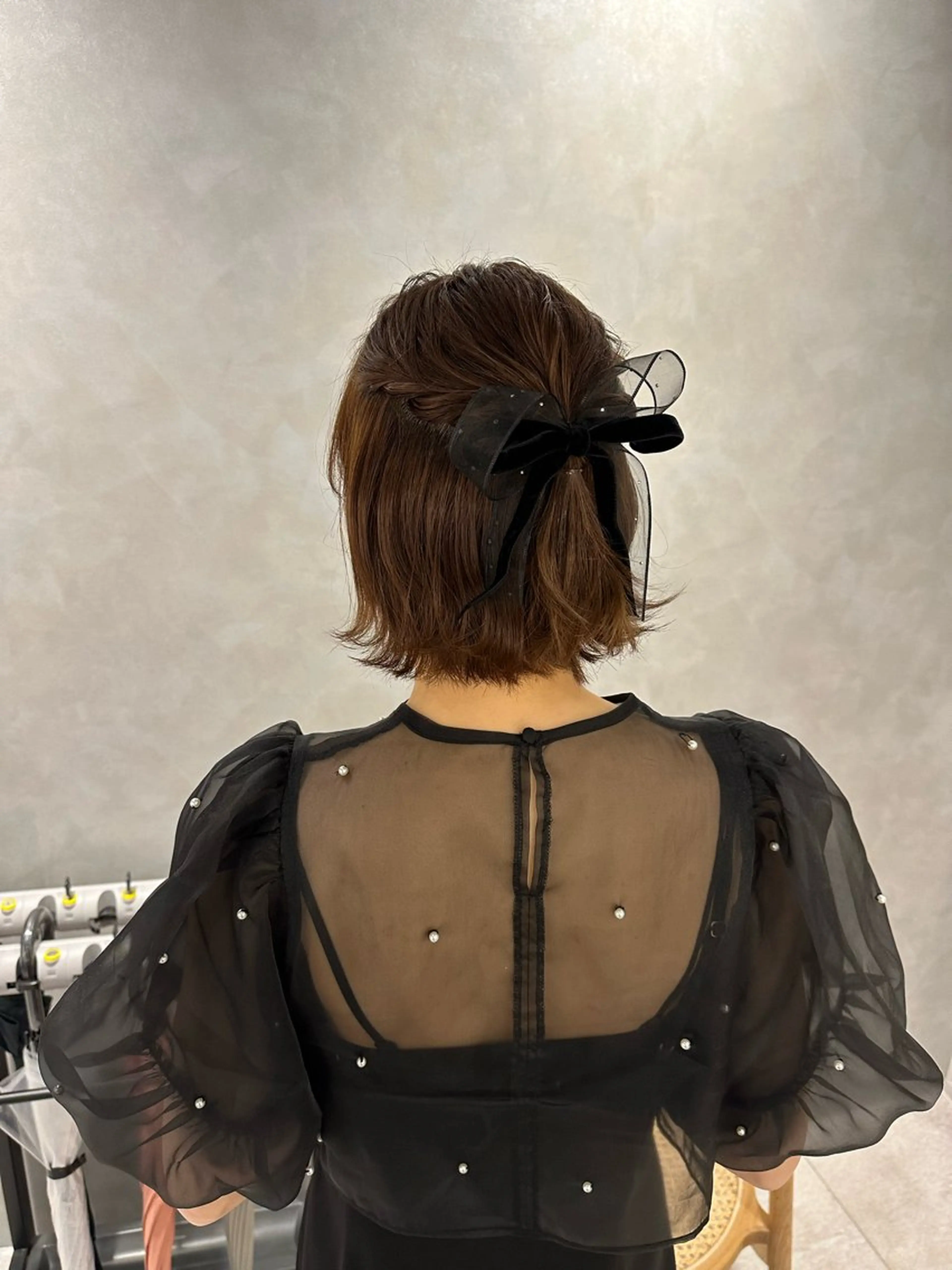 ミディアム ヘアセット 鈴村緋女／ヘアセット ／耳ツボジュエリーのヘアスタイル