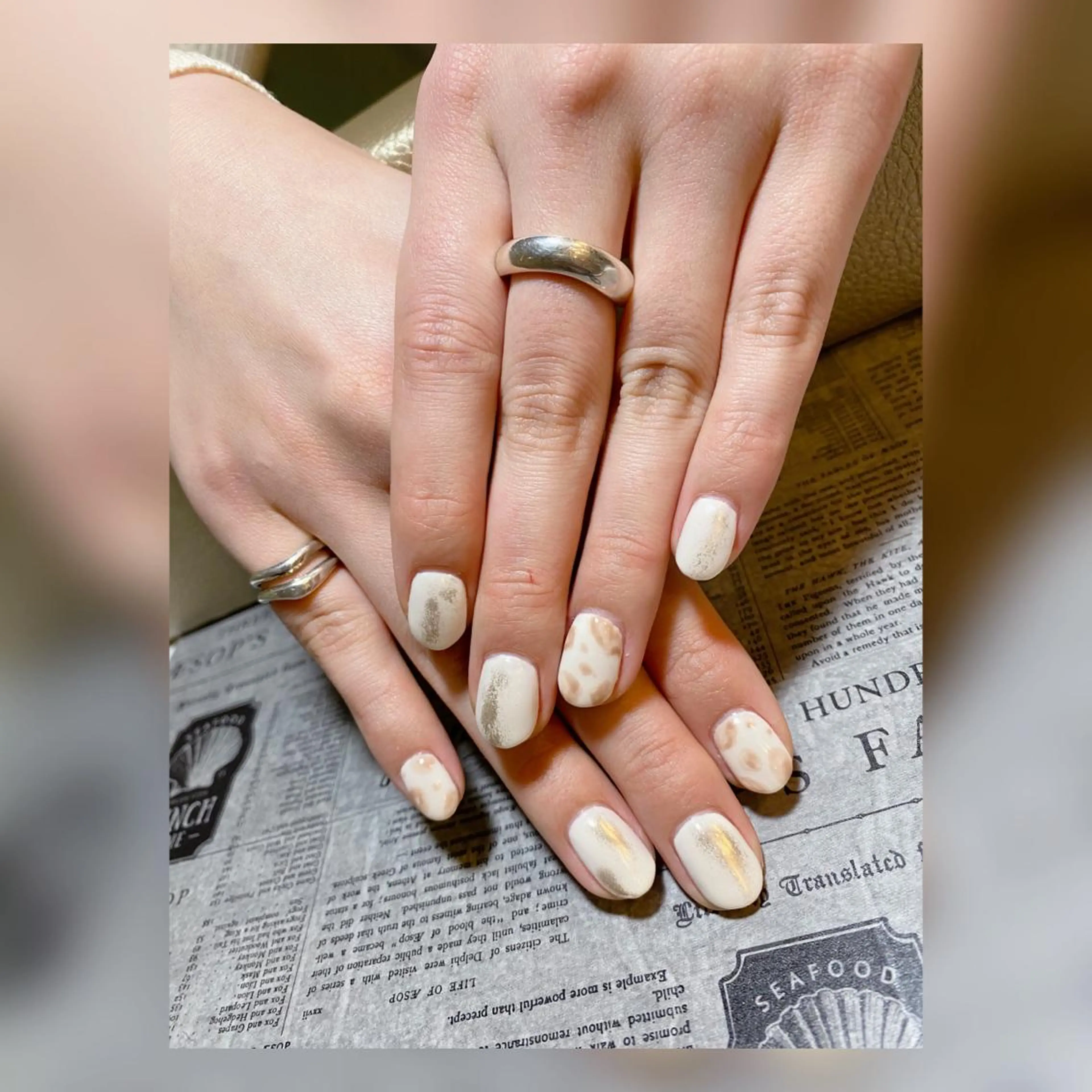 ネイル ミラーネイル 持ち込み ニュアンスネイル nailsalon GEARのネイルデザイン