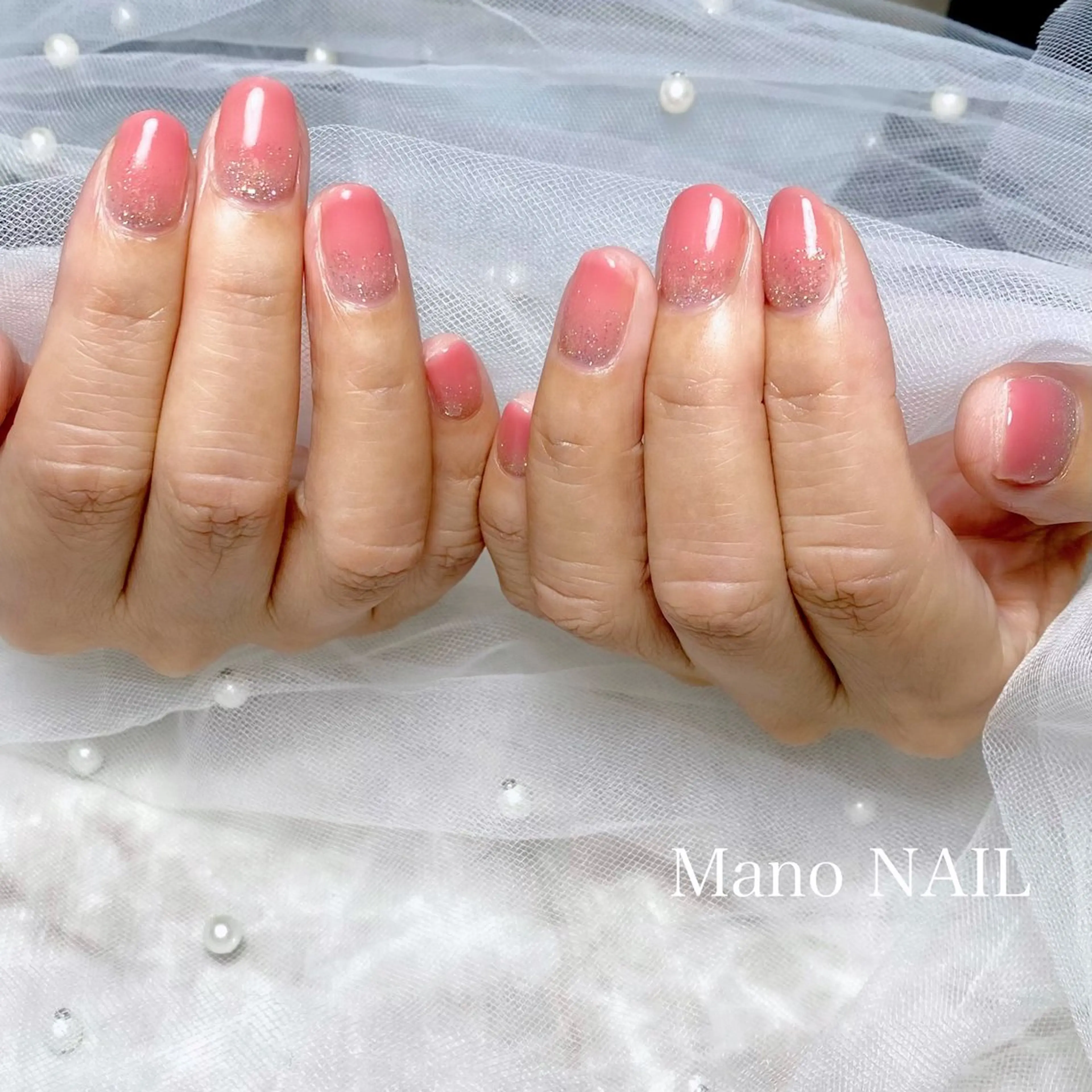 ネイル フラッシュネイル グラデーション ラメ(グリッター) ハンドネイル Mano NAILのネイルデザイン