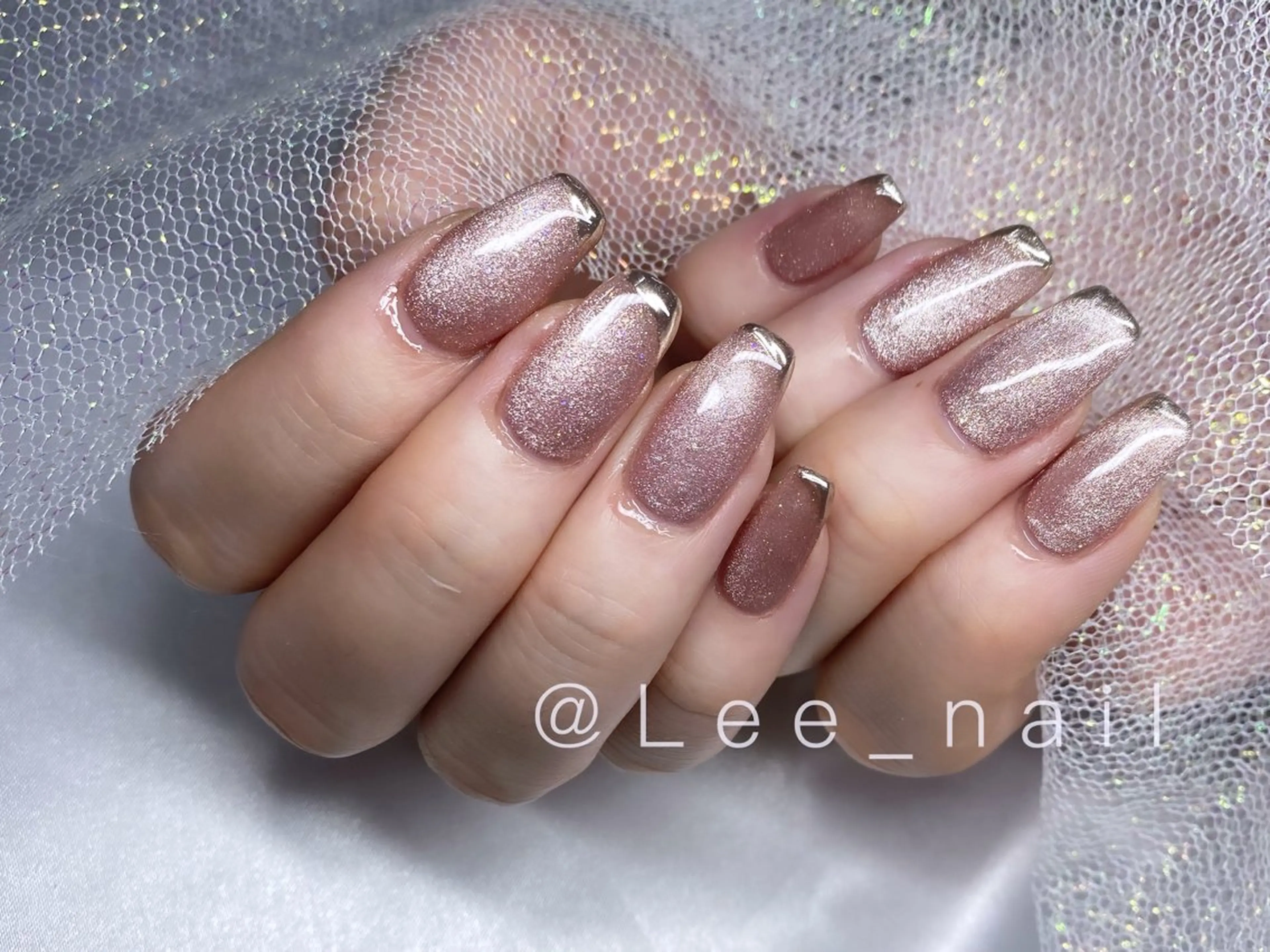 ネイル マグネットネイル ミラーネイル ハンドネイル Lee_ nailのネイルデザイン