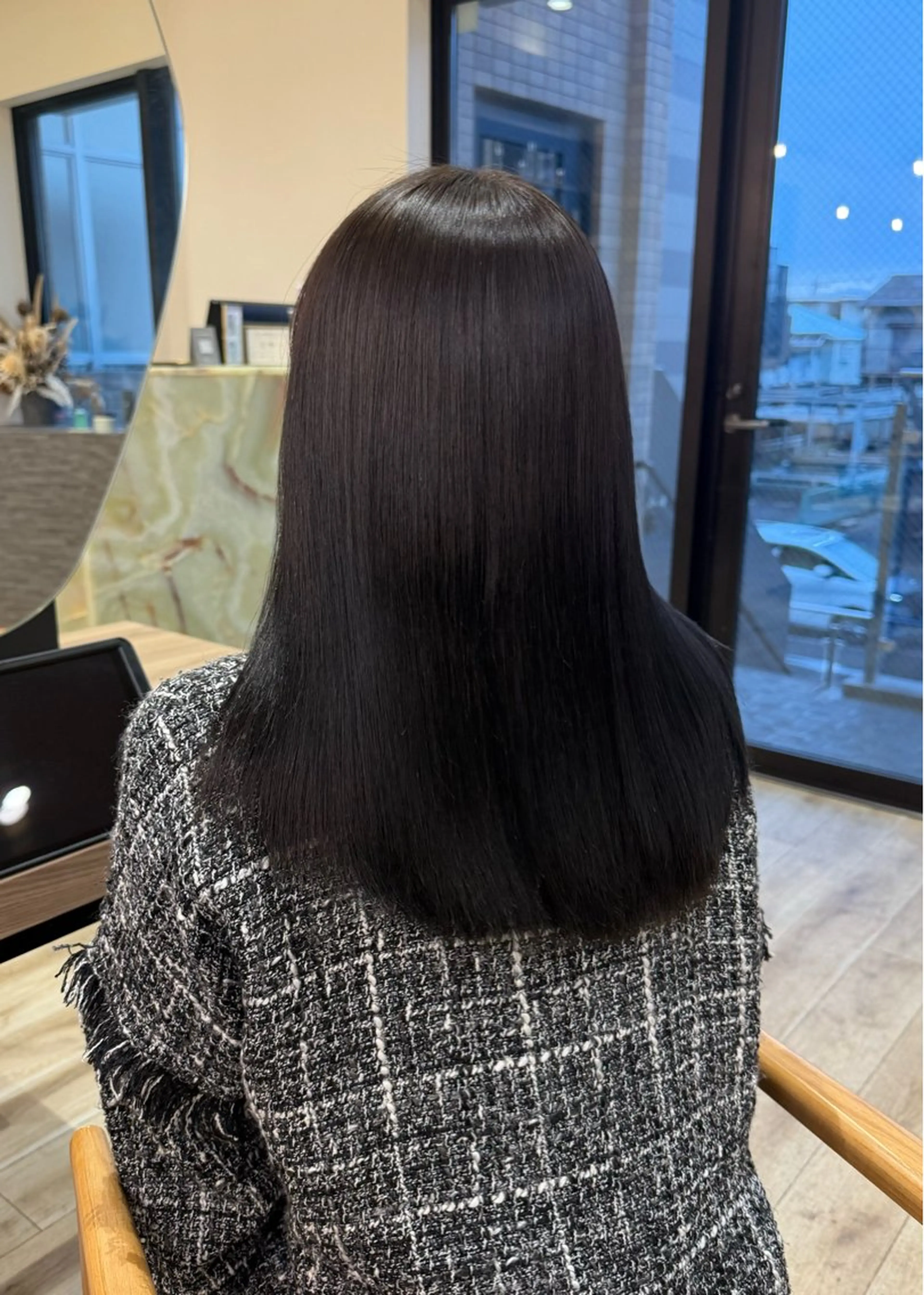 セミロング ヘアカラー 透明感/髪質改善 /ダブルカラー🪽のヘアスタイル