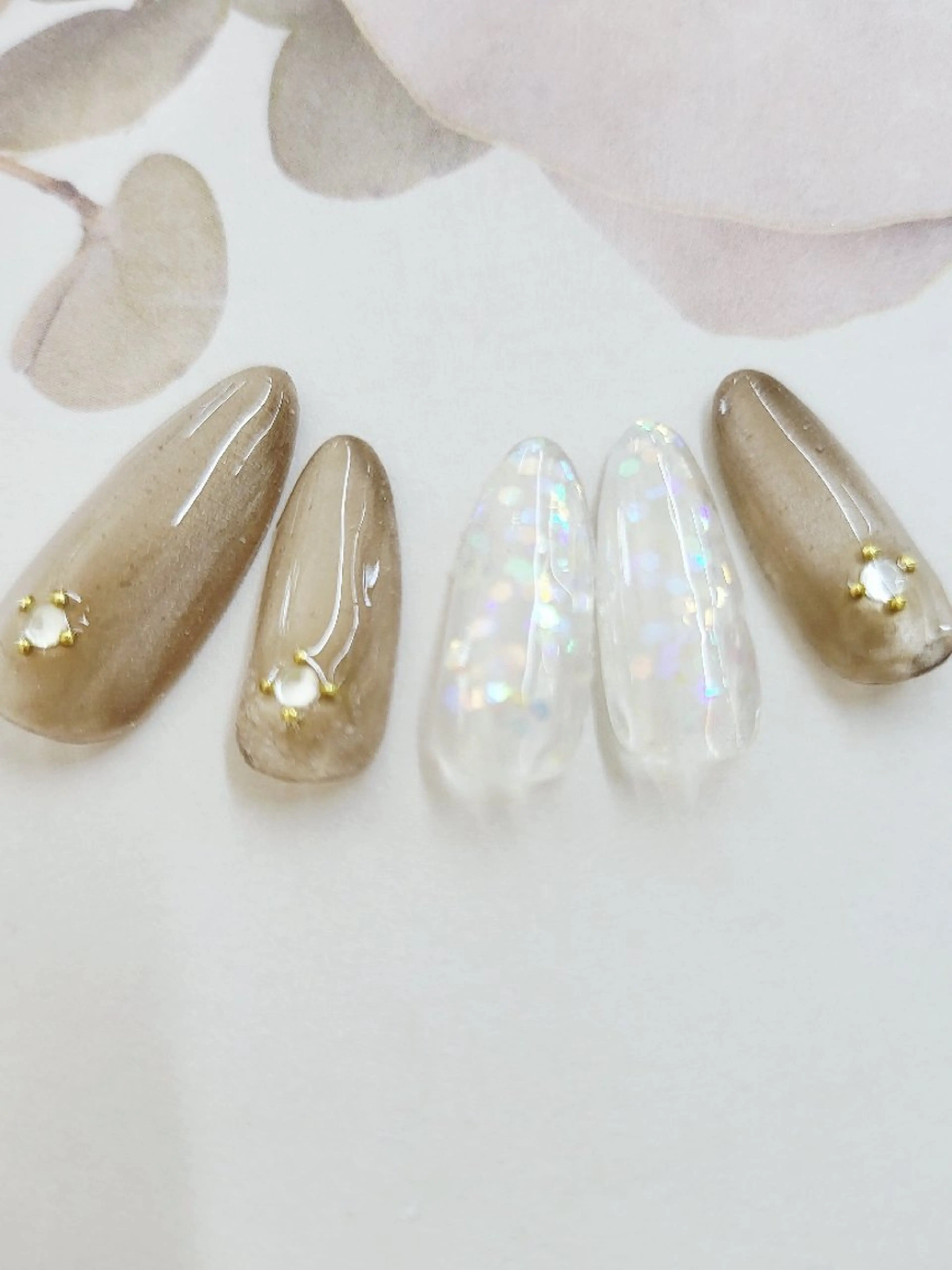 ネイル ジェルネイル ラメ(グリッター) マグネットネイル 矢野 美希のネイルデザイン