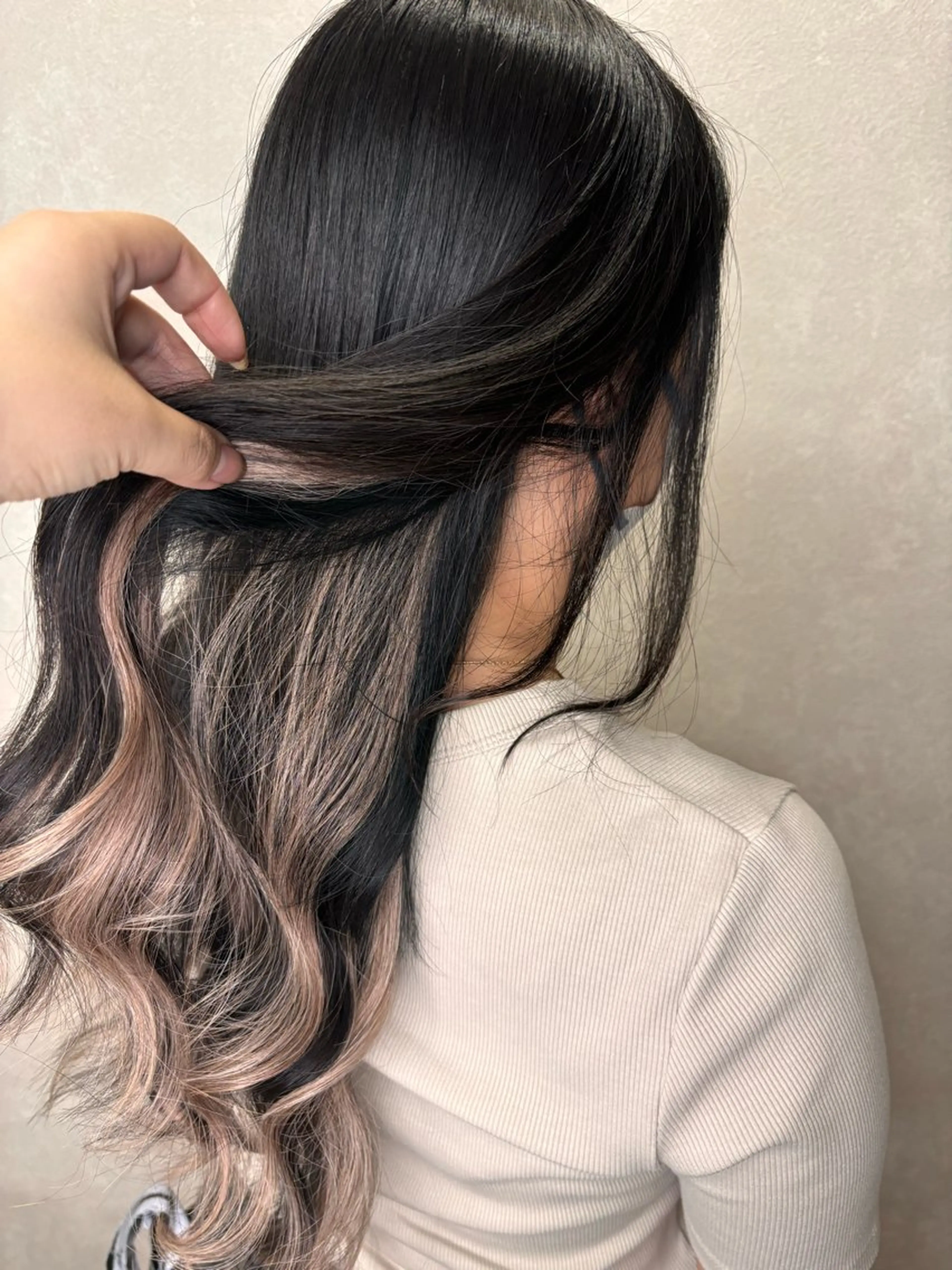 ロング シールエクステ エクステ ハイライト 髪質改善 レイヤーカット エクステ エクステ*美髪サロン KR2S河内長野店長のヘアスタイル