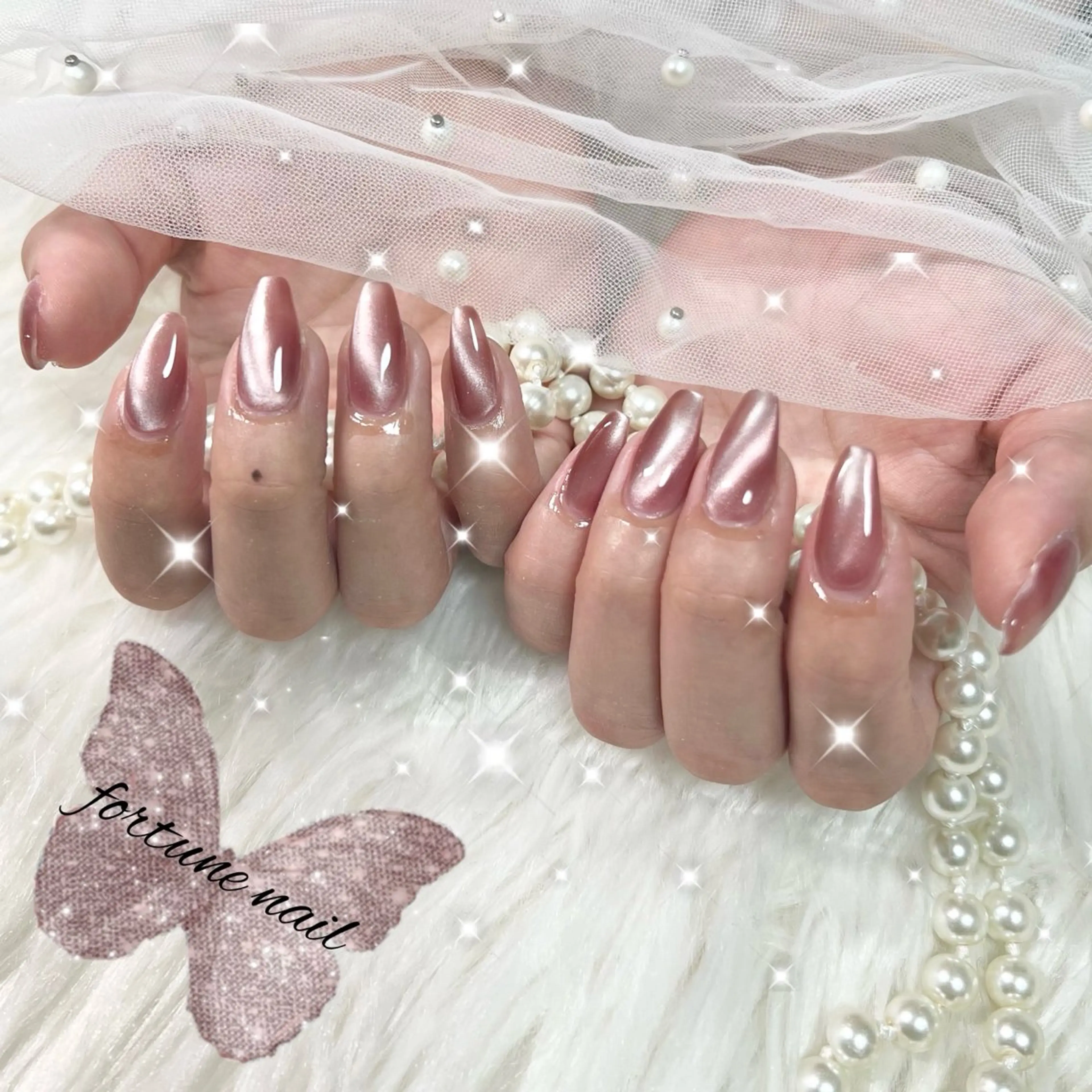 ネイル ガーリー 韓国ネイル オフィスネイル ピンク シンプルネイル 💜✩.* Yuuna💜のネイルデザイン