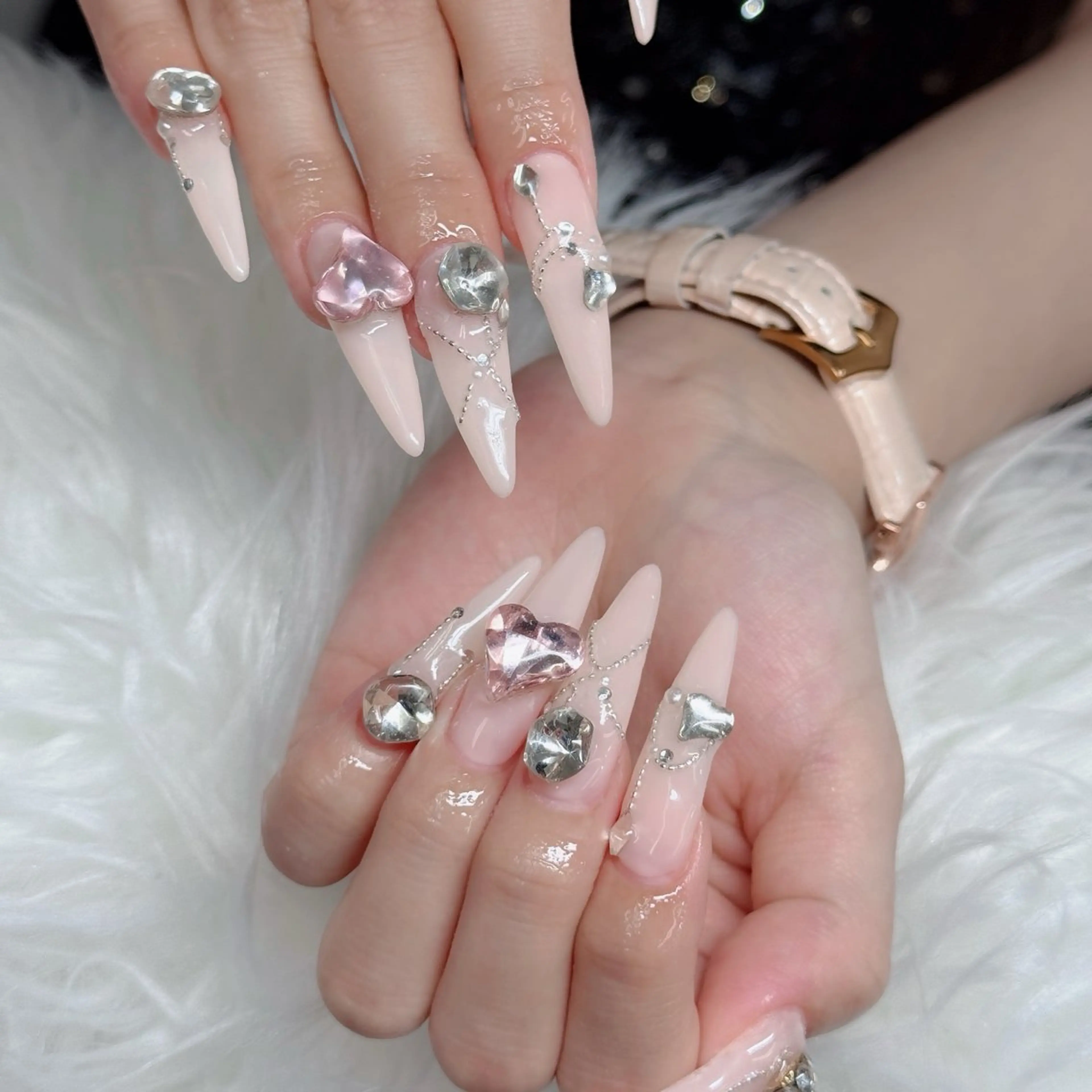 ネイル べっ甲ネイル チークネイル フラッシュネイル フラワーネイル フットネイル Hani Nail Salonのネイルデザイン