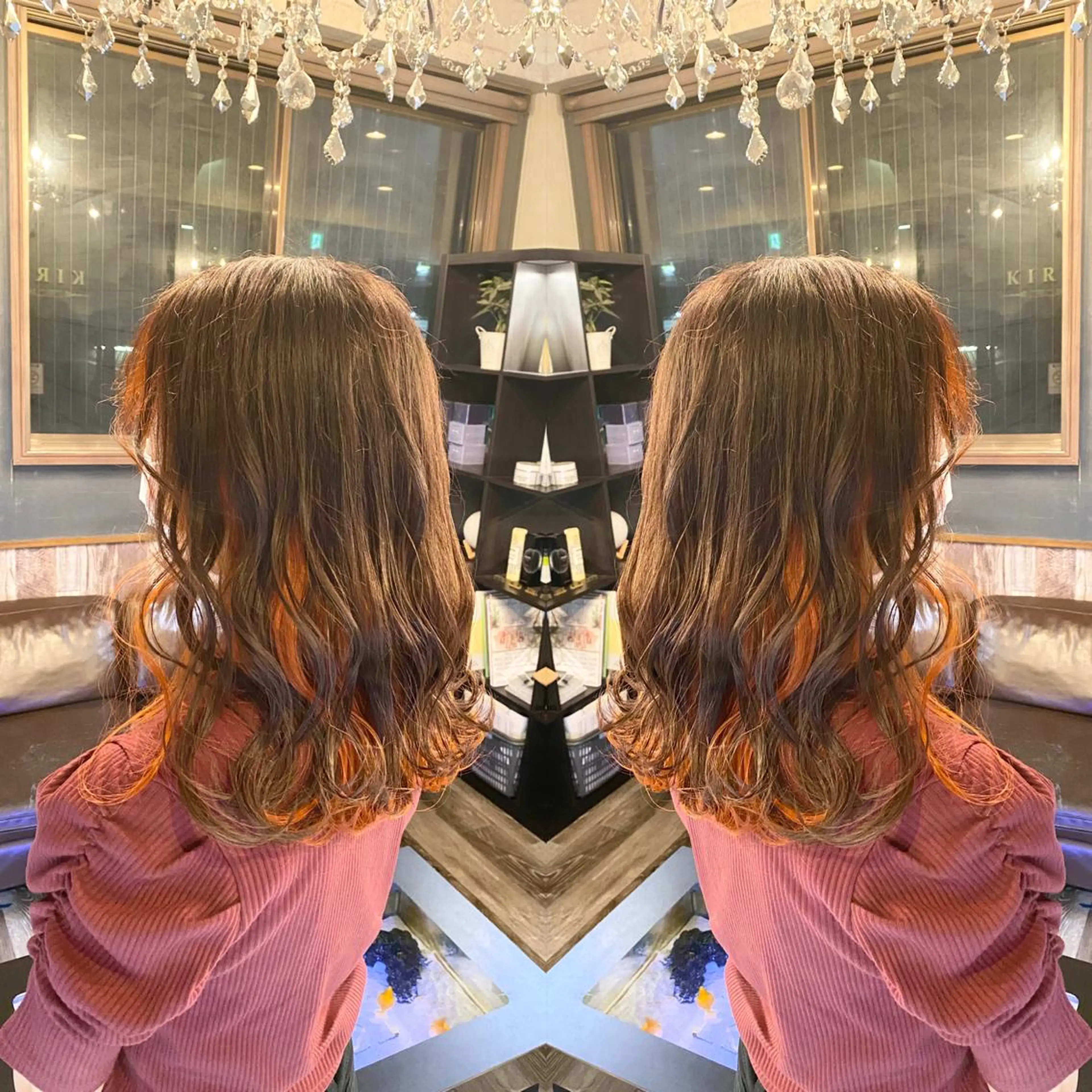 セミロング カラー インナーカラー 【KIRAキラ】佐門  翔太のヘアスタイル