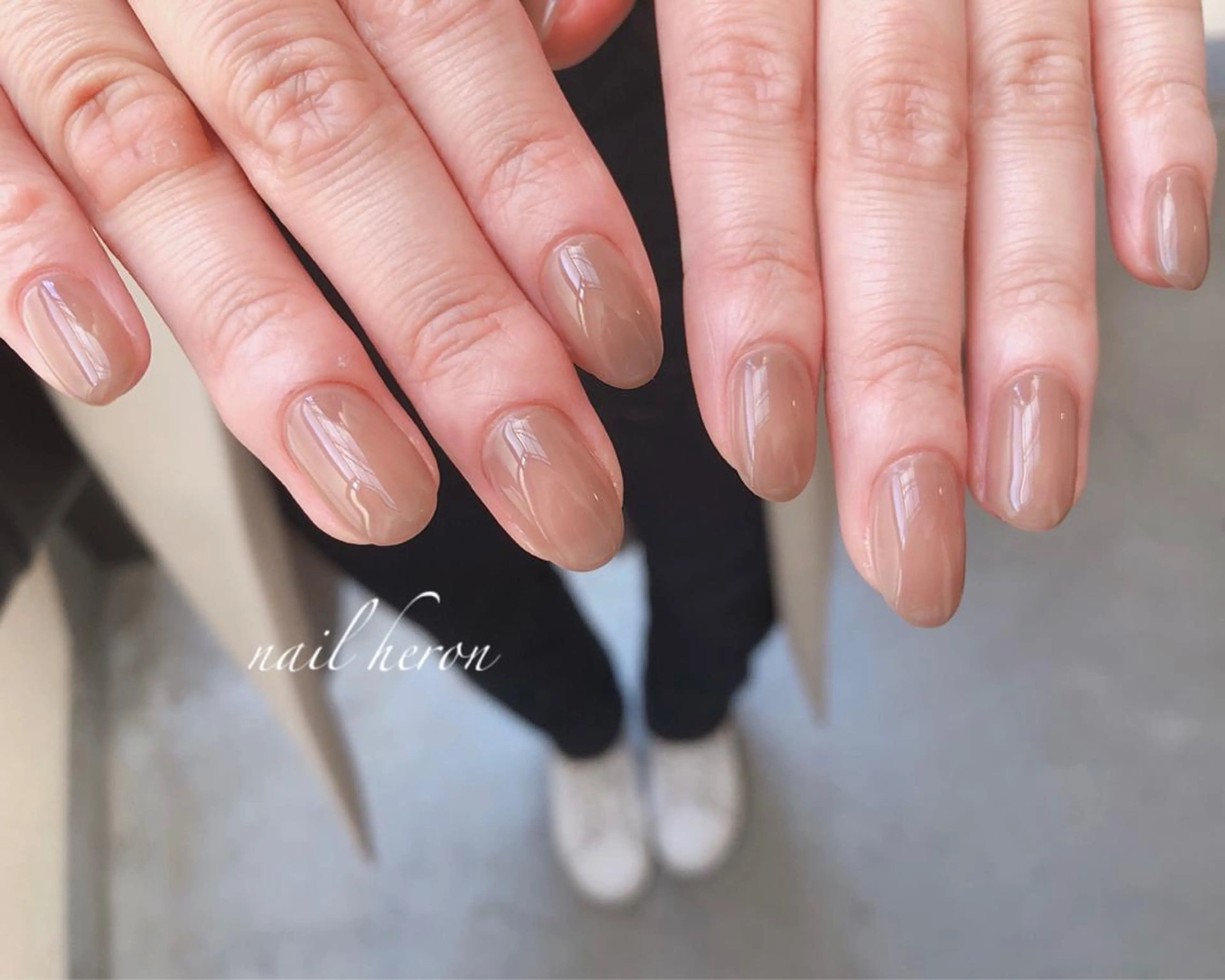 ネイル ブラウン ハンドネイル nail heron所属・saki_ nail heronのネイルデザイン