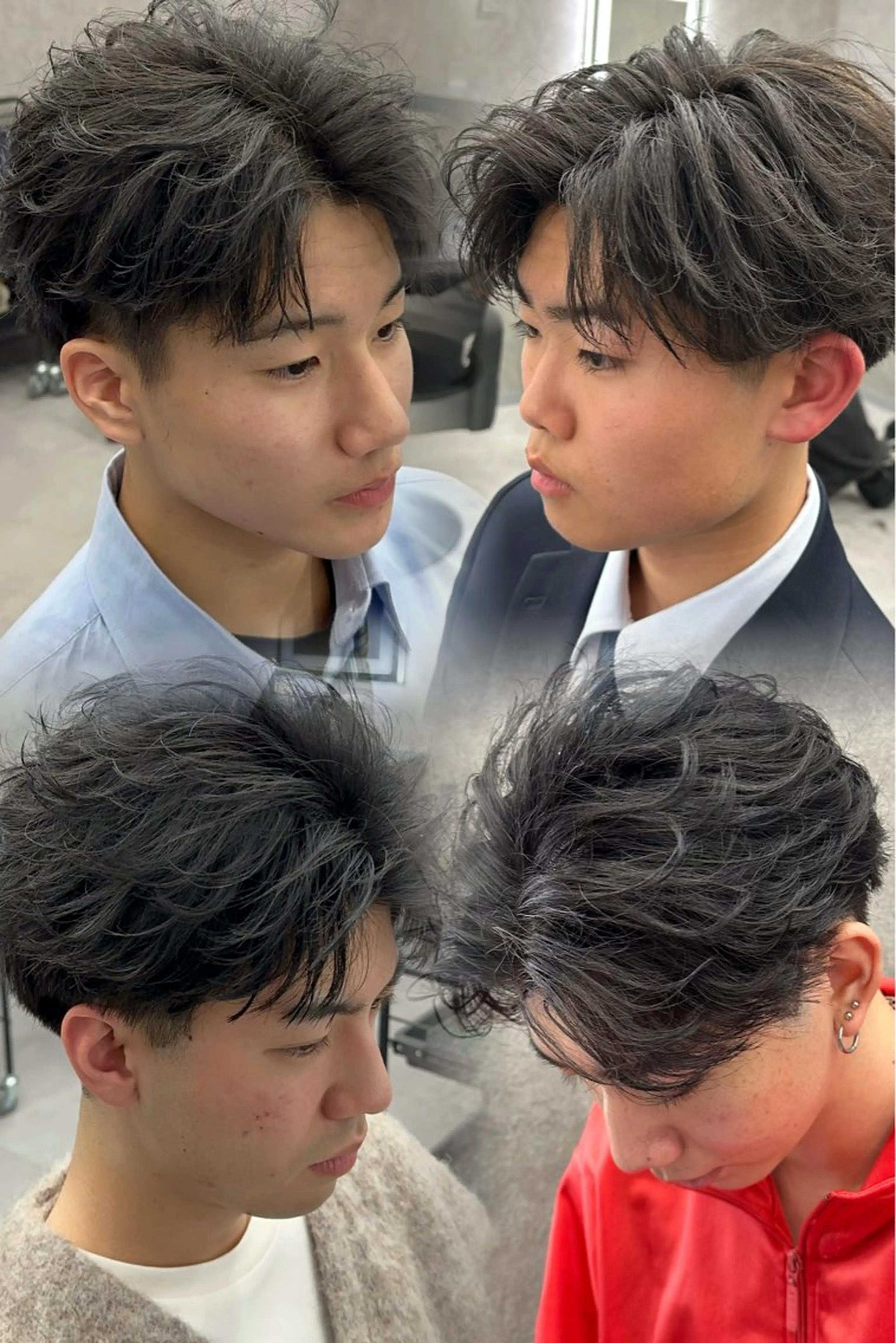 カラー パーマ メンズ フェザーパーマ メンズパーマ カット パーマ 札幌美容室 /光👑のヘアスタイル