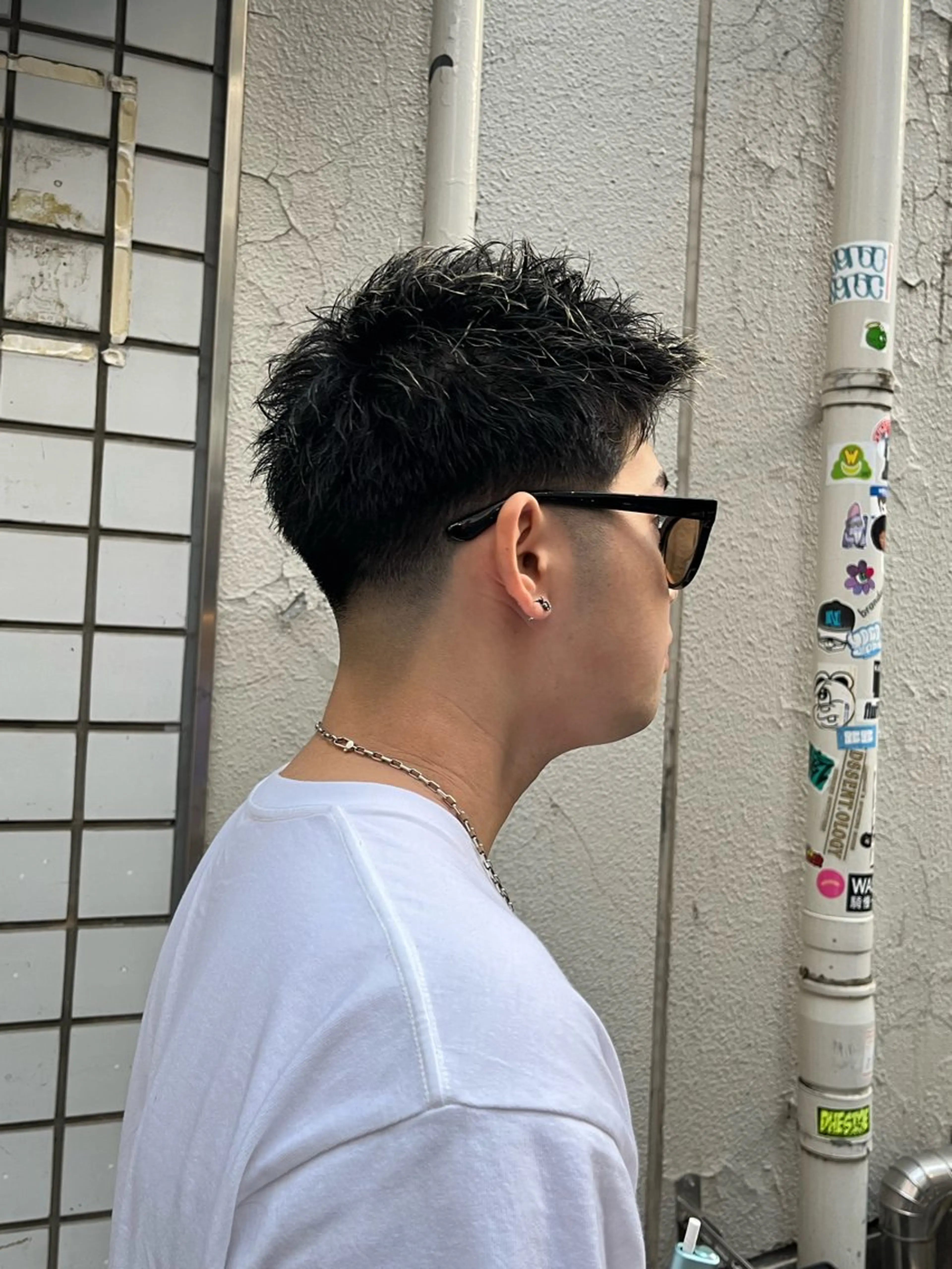 ショート メンズ カット 🩵つなぎショート✨ パーマスタイル みくのヘアスタイル