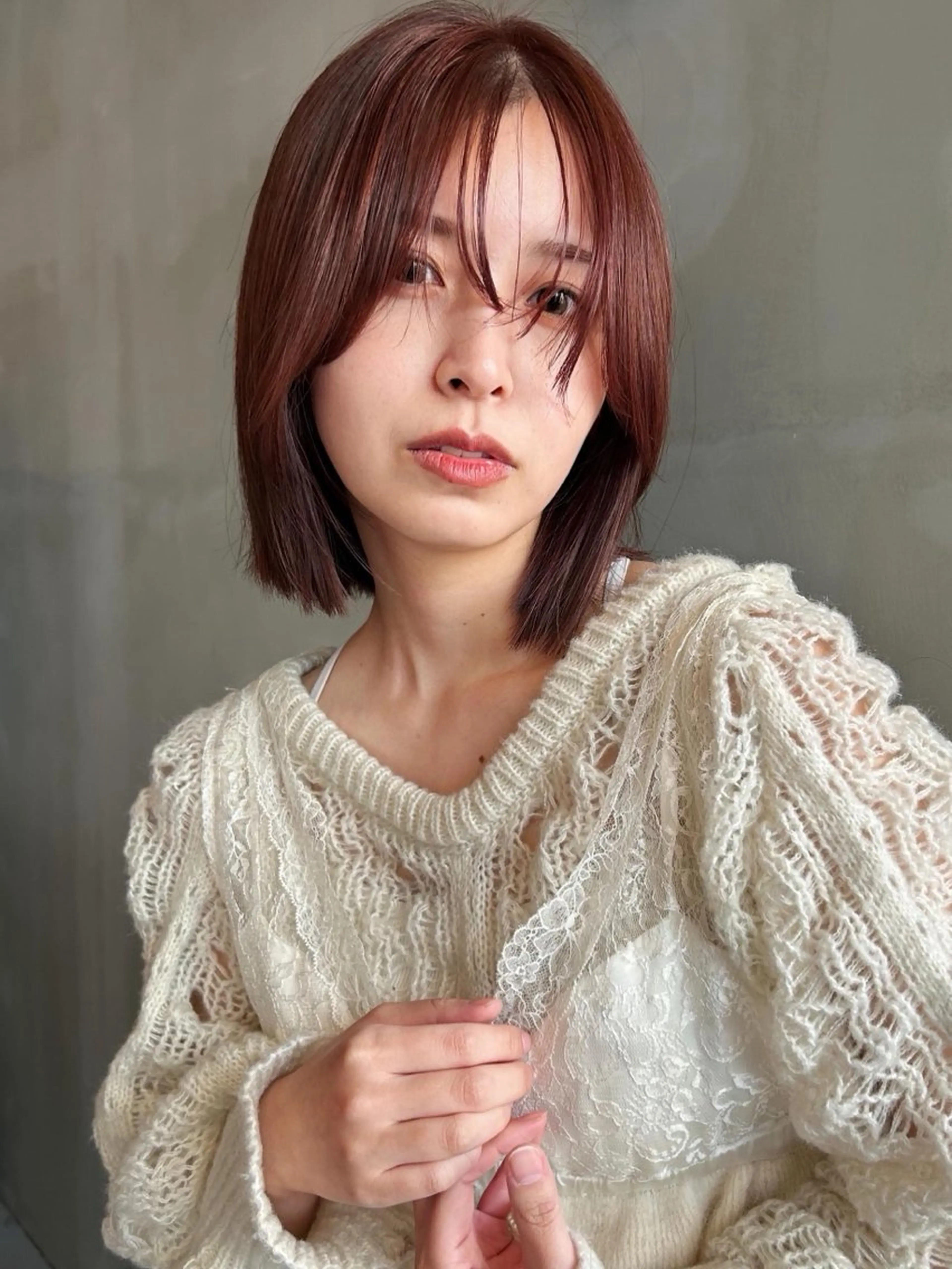 ショート カラー ボブレイヤー ボブ レイヤーカット 似合わせカット カット ヘアカラー トリートメント ショート/ボブ/ 心斎橋/宮脇美奈のヘアスタイル