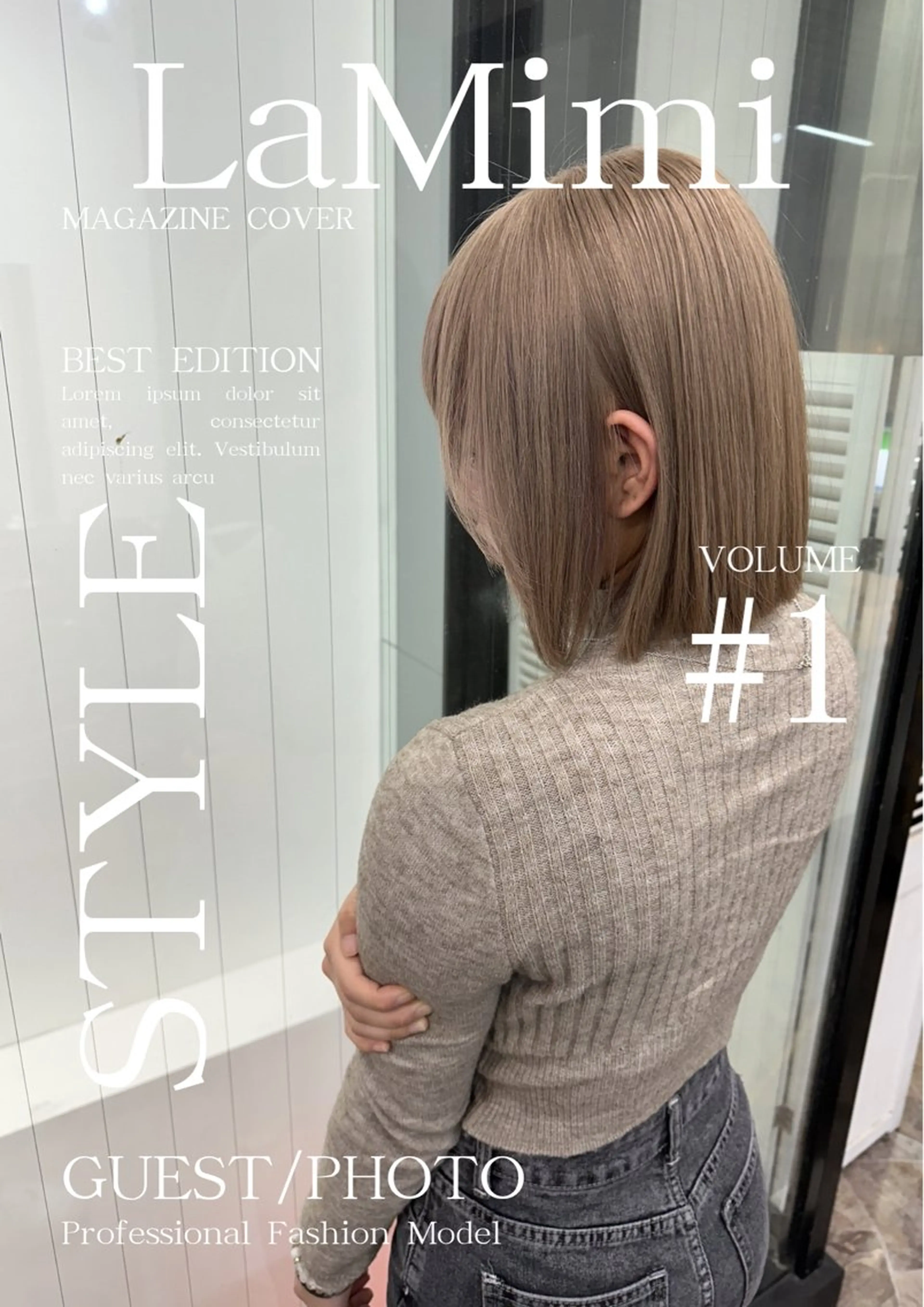 ショート カラー バレイヤージュ ミストバング ブリーチ 透明感カラー ダブルカラー La Mimiのヘアスタイル
