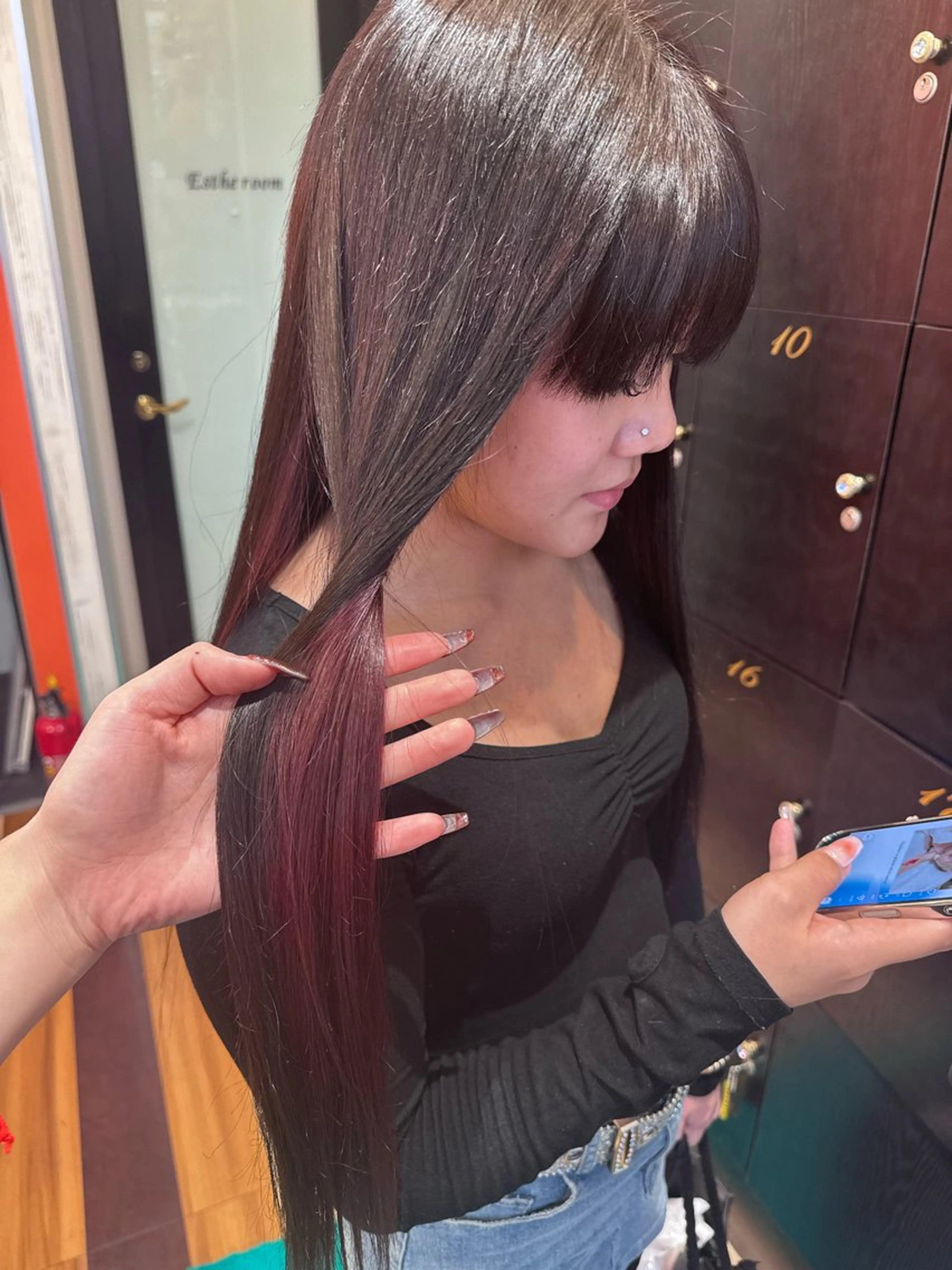 ロング エクステ ヘアカラー 🧸 EARTH 佃 萌海 ☁️のヘアスタイル