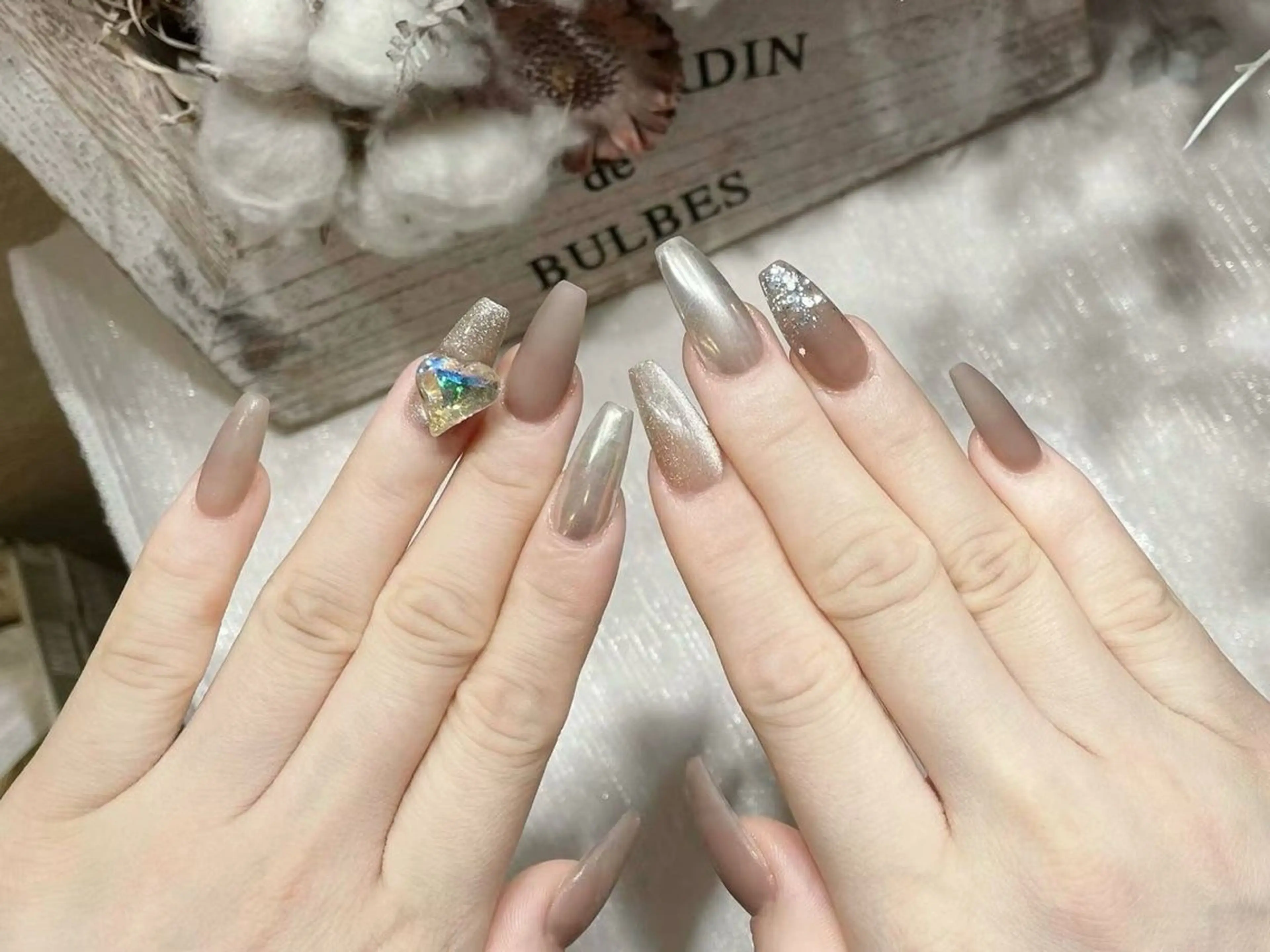 ネイル アートネイル フラワーネイル フットネイル ジェルネイル ハート Babarla Nailのネイルデザイン