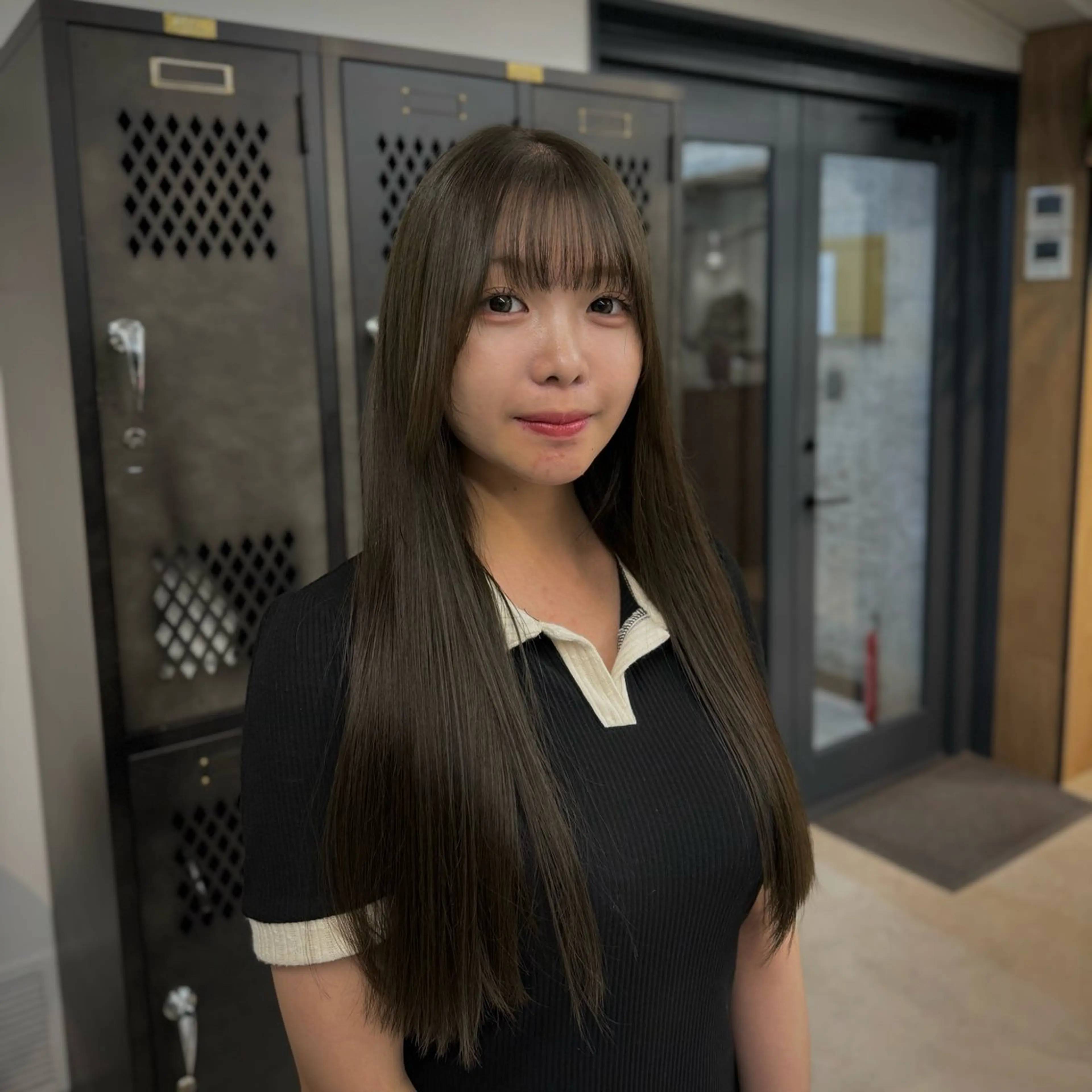 ロング カット 縮毛矯正 INORI @de2poのヘアスタイル