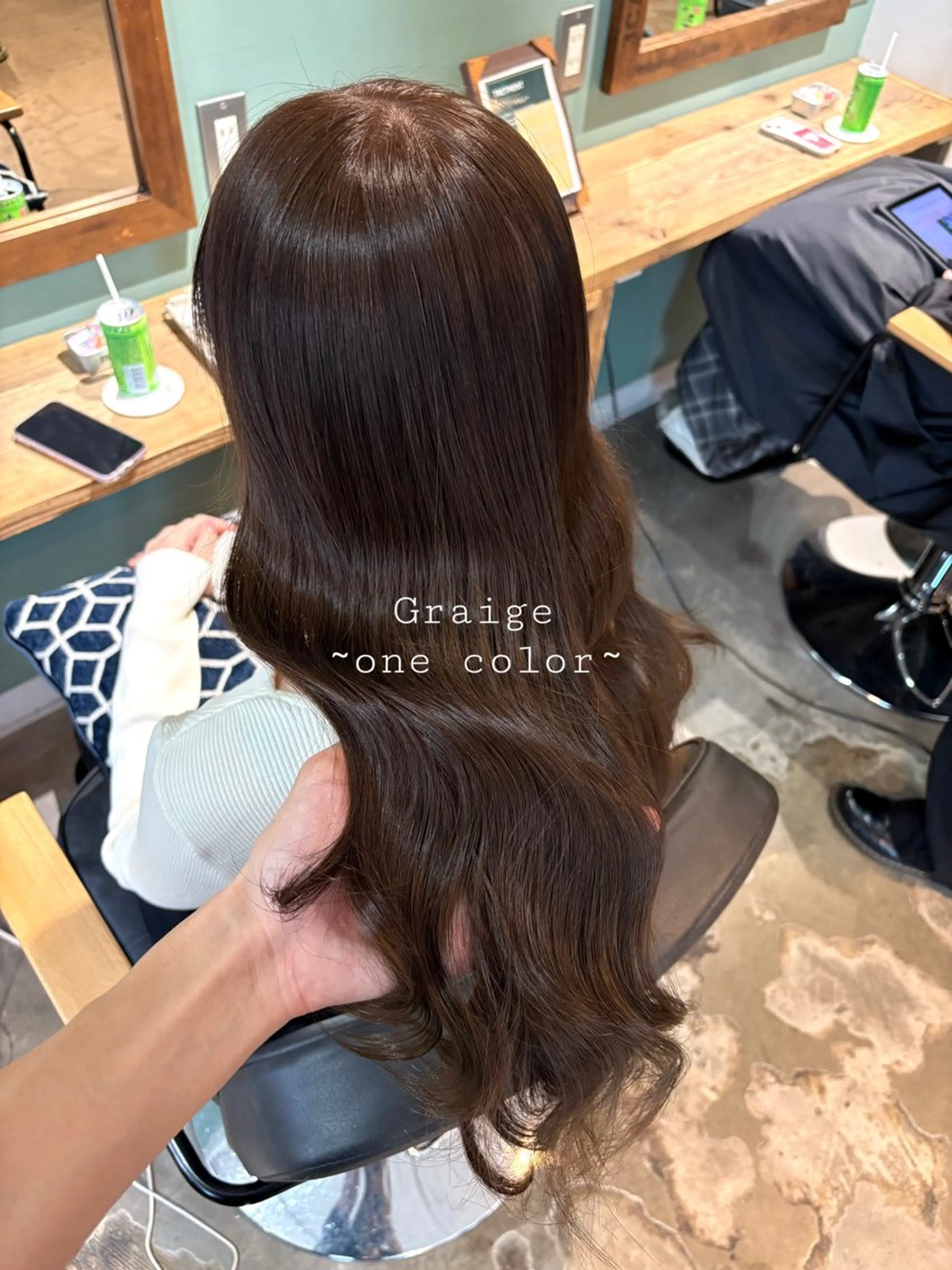 カラー ブリーチなしカラー/ 髪質改善/田中優のヘアスタイル