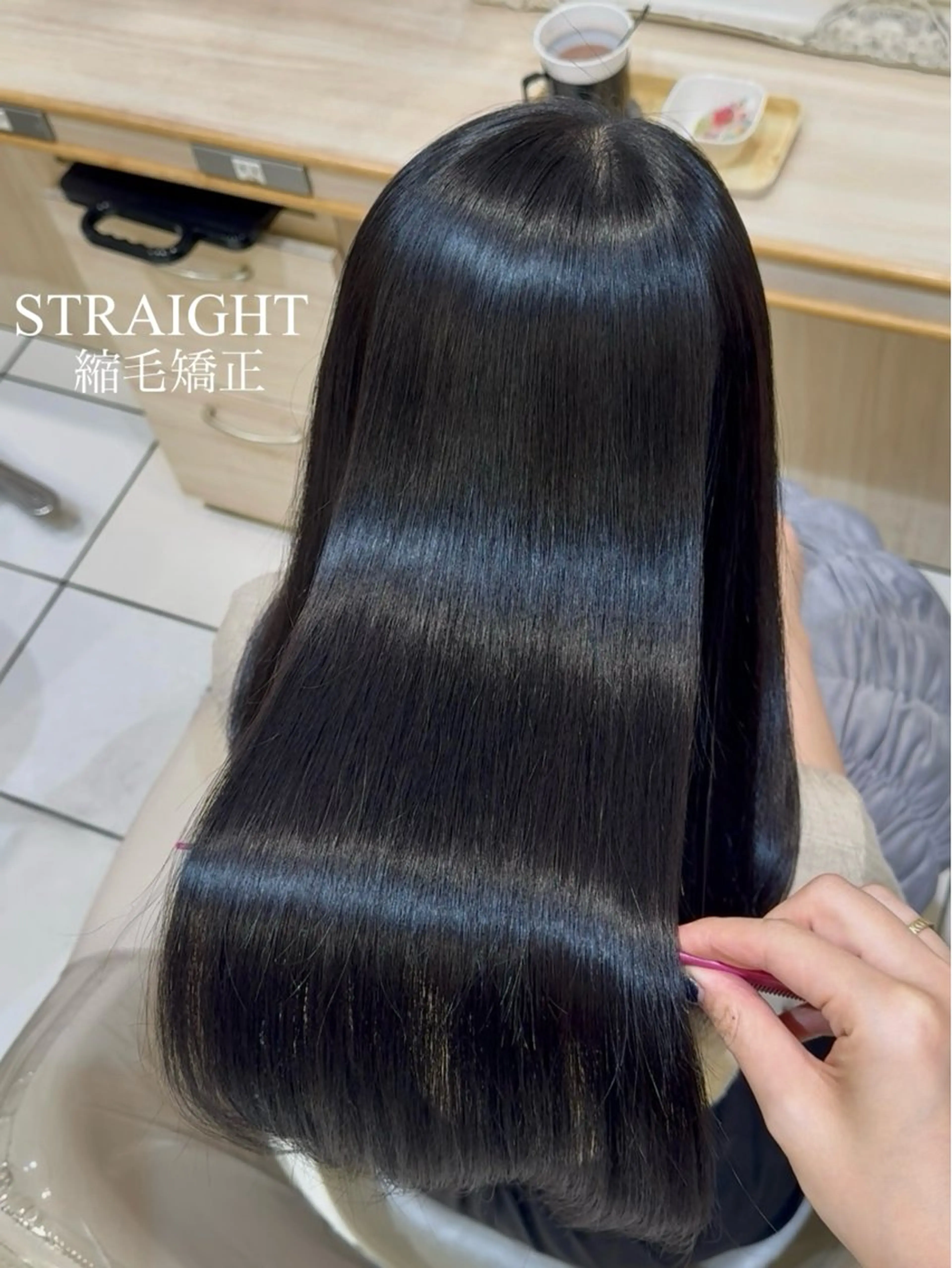 ロング 縮毛矯正/レイヤー カット🎀rikaのヘアスタイル