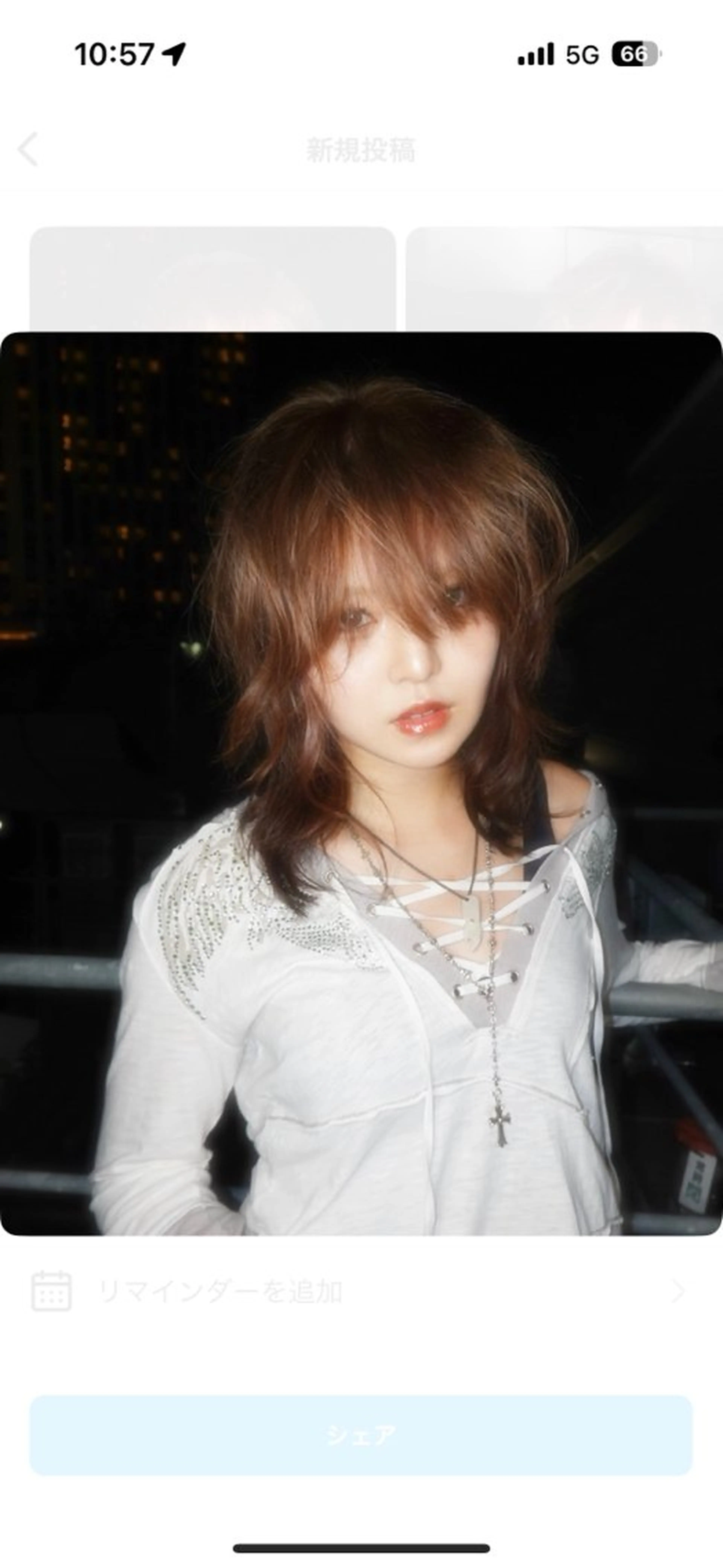 ミディアム カラー 小顔カット ﾌﾞﾚｲｽﾞ˚✧₊⁎ ﾚｲﾔｰToriのヘアスタイル