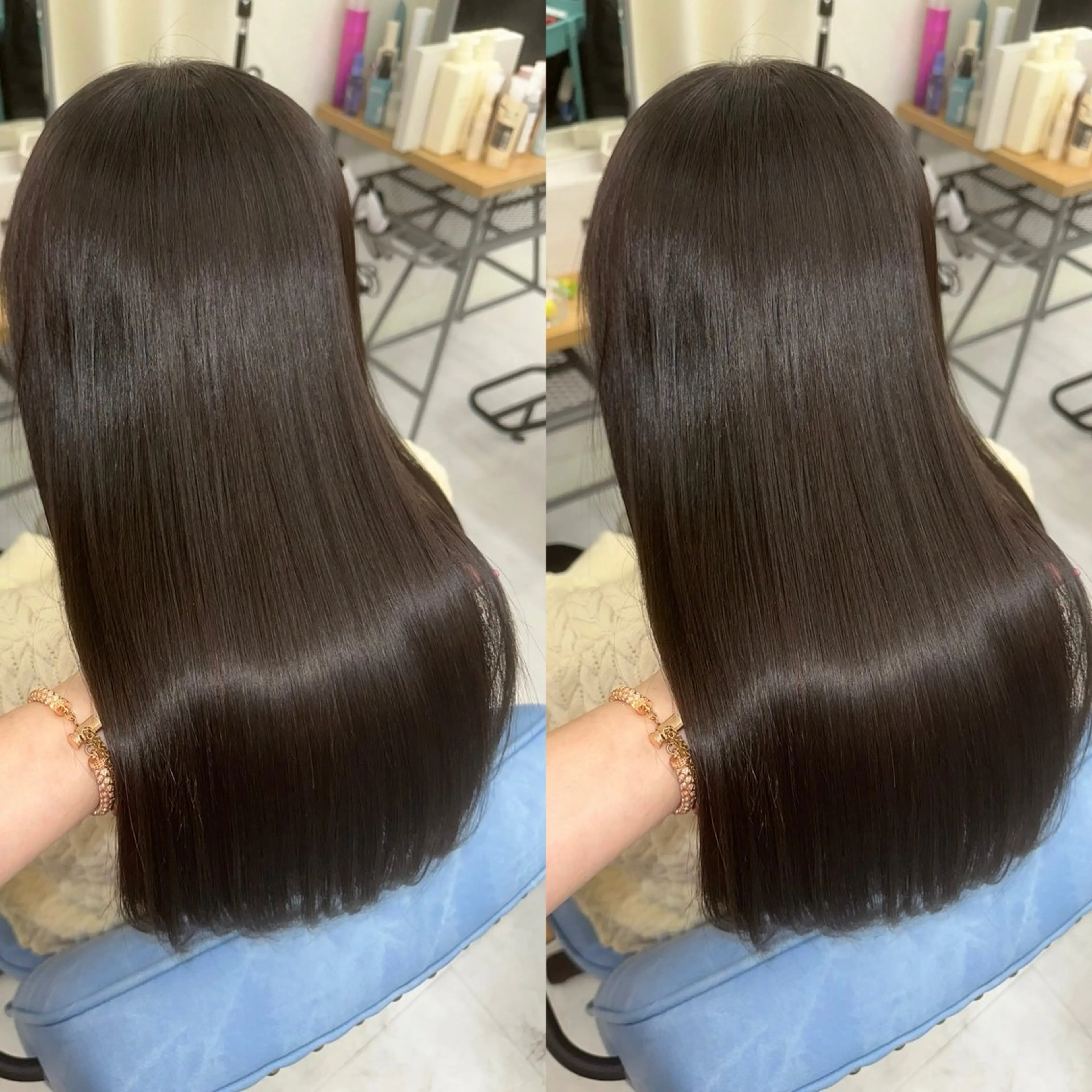 セミロング 髪質改善🩵縮毛矯正 代々木/木下のヘアスタイル