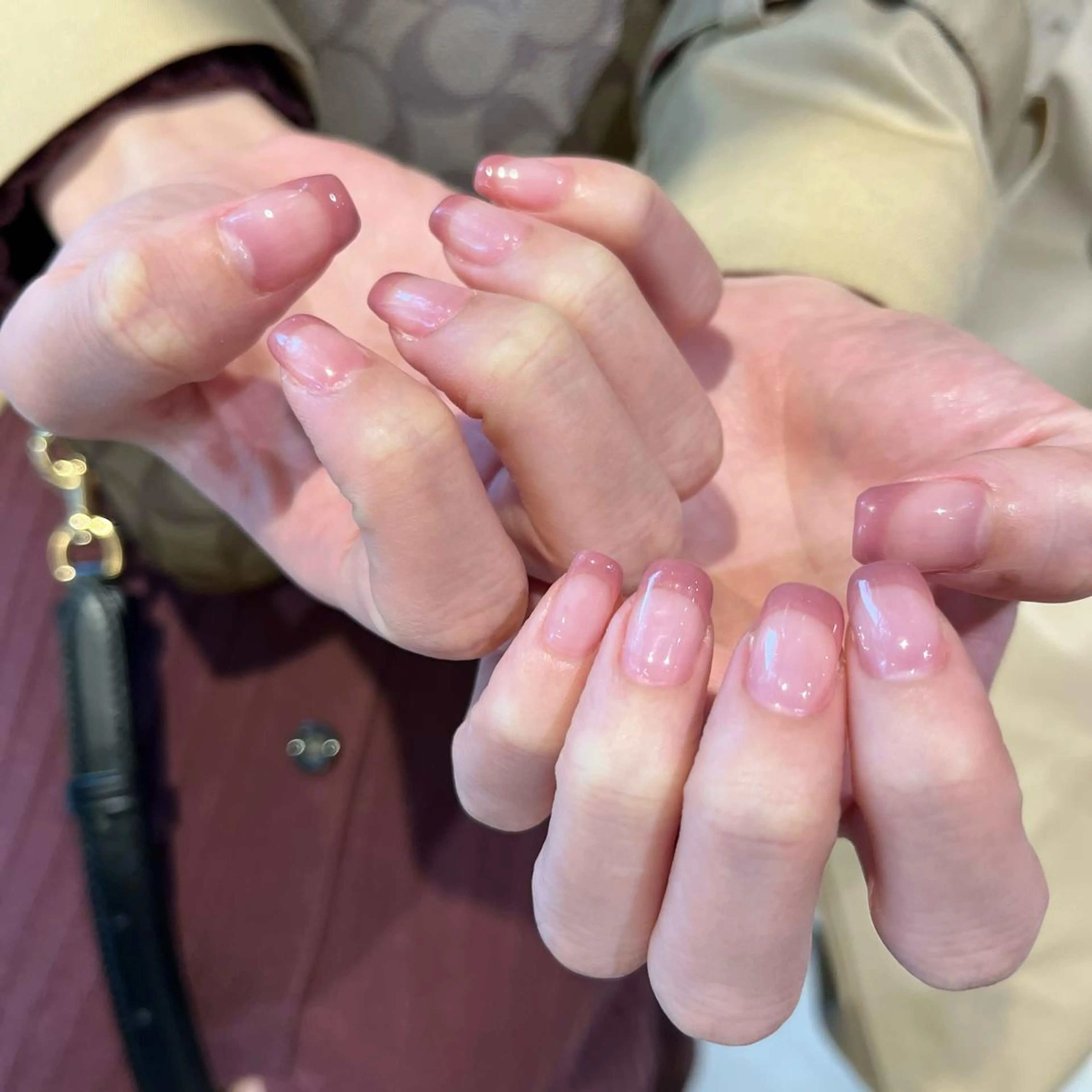 ネイル フレンチネイル ピンク 関谷 真登佳のネイルデザイン