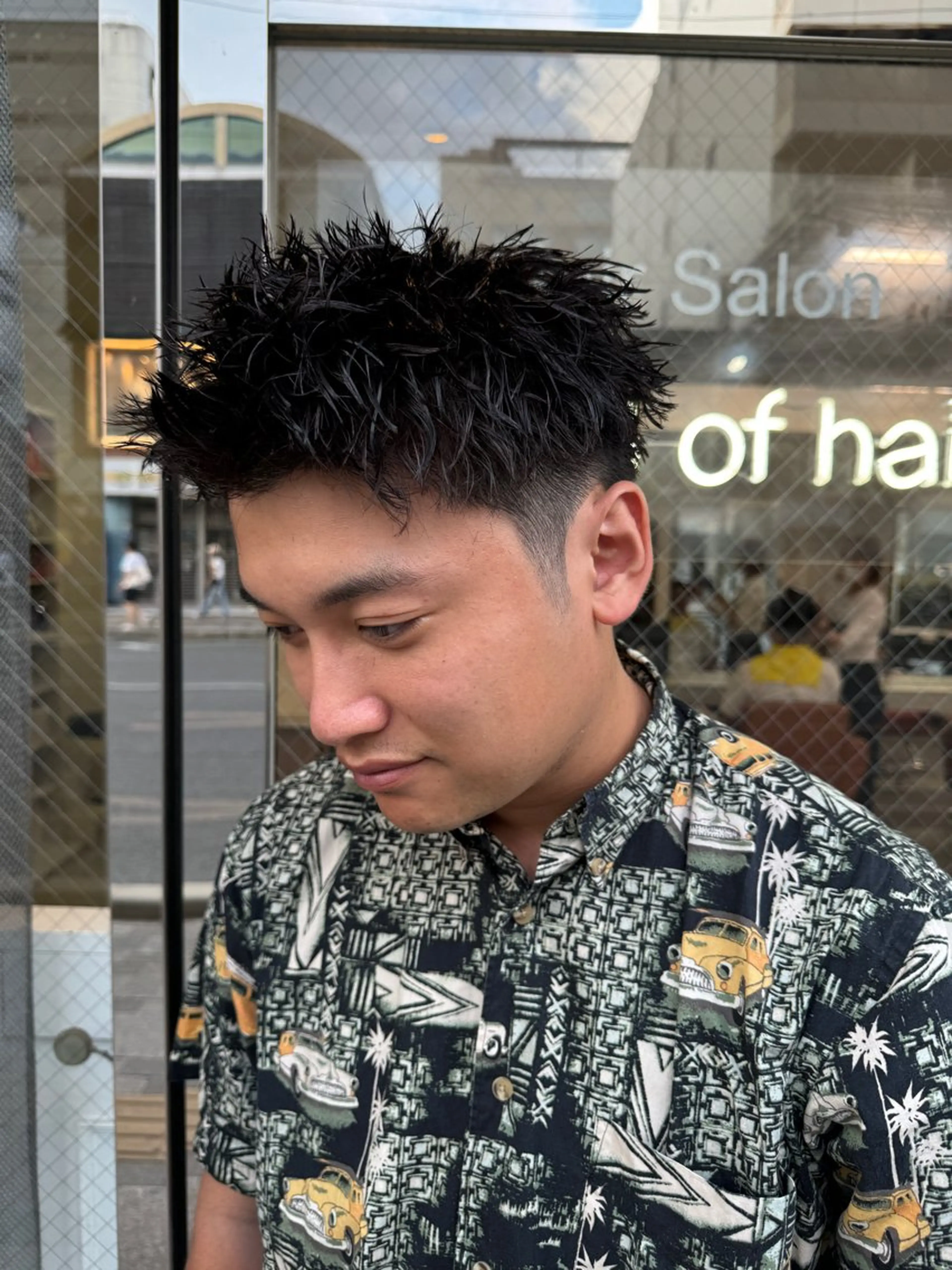 パーマ メンズ カット パーマ 京都駅/メンズサロン 山田司のヘアスタイル